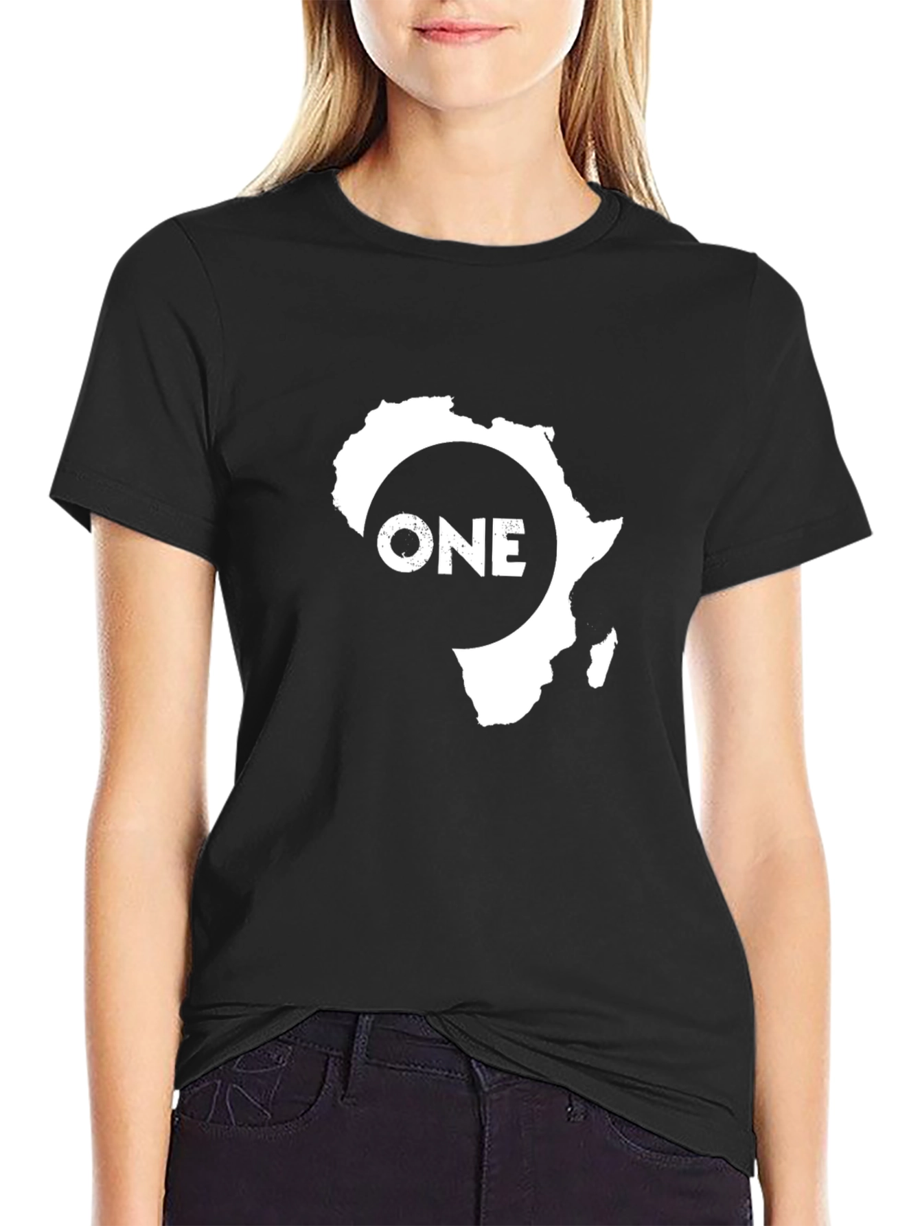 Africa ONE Graphic Tee - Stylish Black Cotton T-Shirt