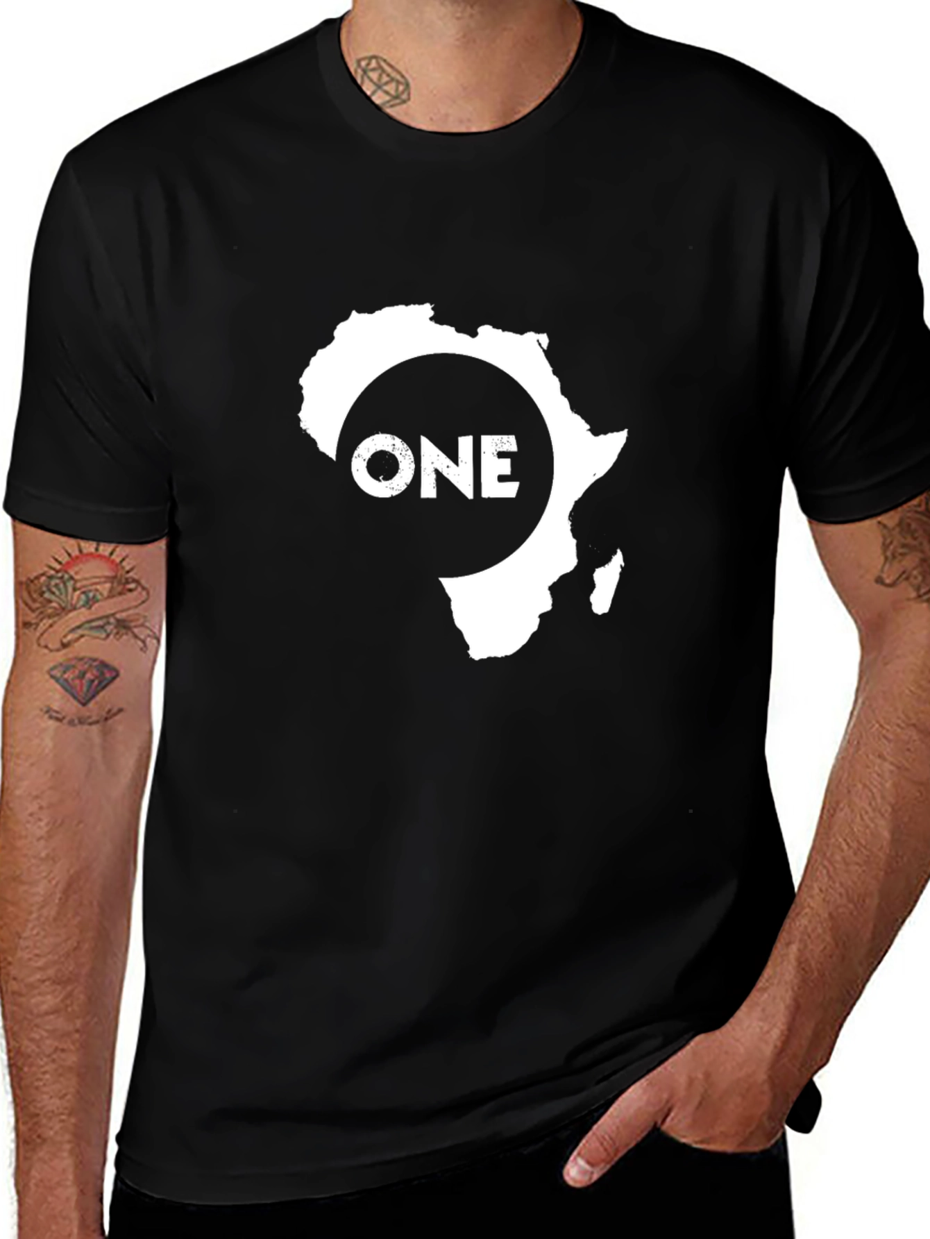 Africa ONE Graphic Tee - Stylish Black Cotton T-Shirt