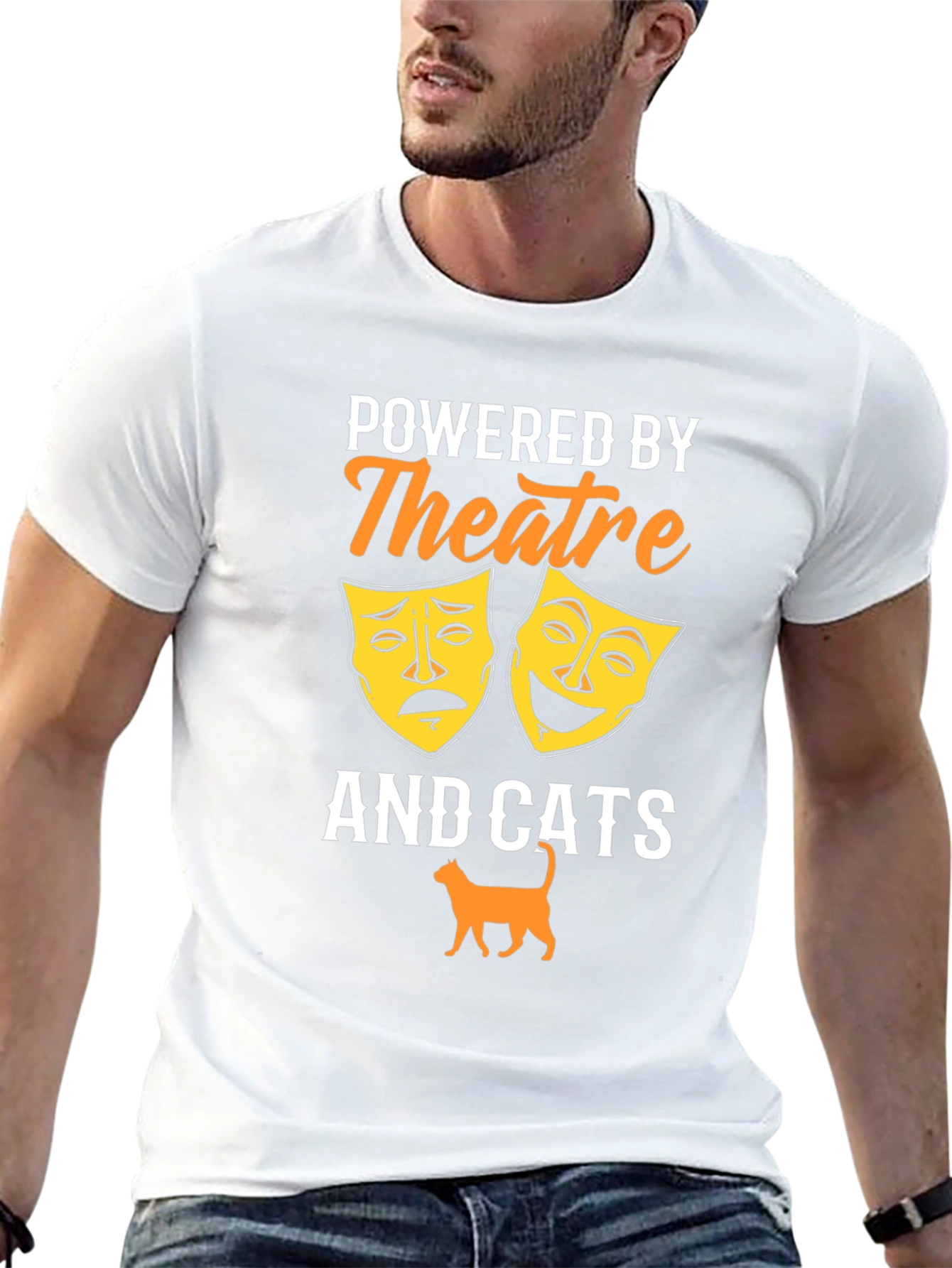 Theatre & Cats T-Shirt - Black Graphic Tee