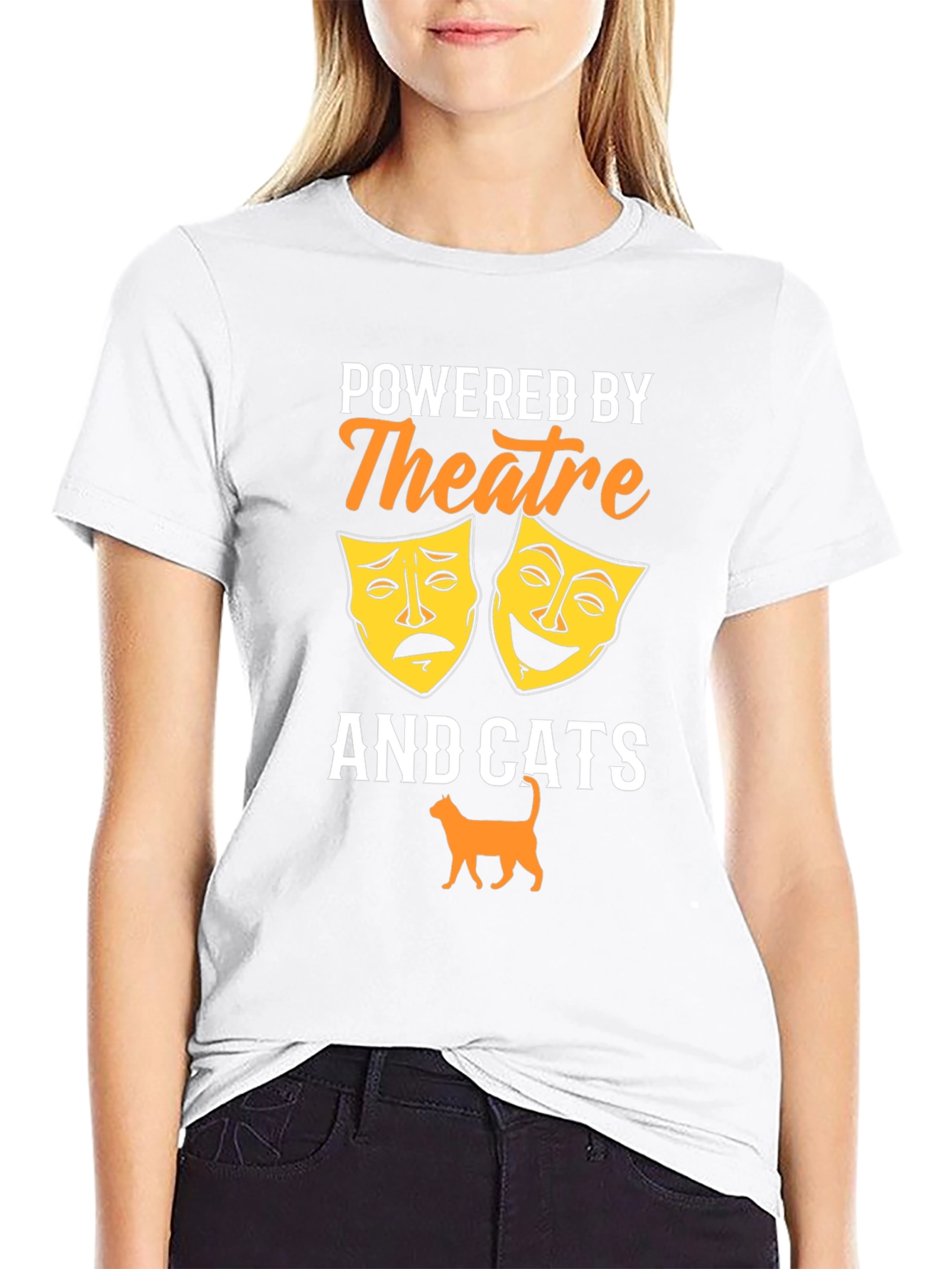 Theatre & Cats T-Shirt - Black Graphic Tee