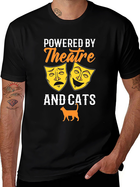 Theatre & Cats T-Shirt - Black Graphic Tee