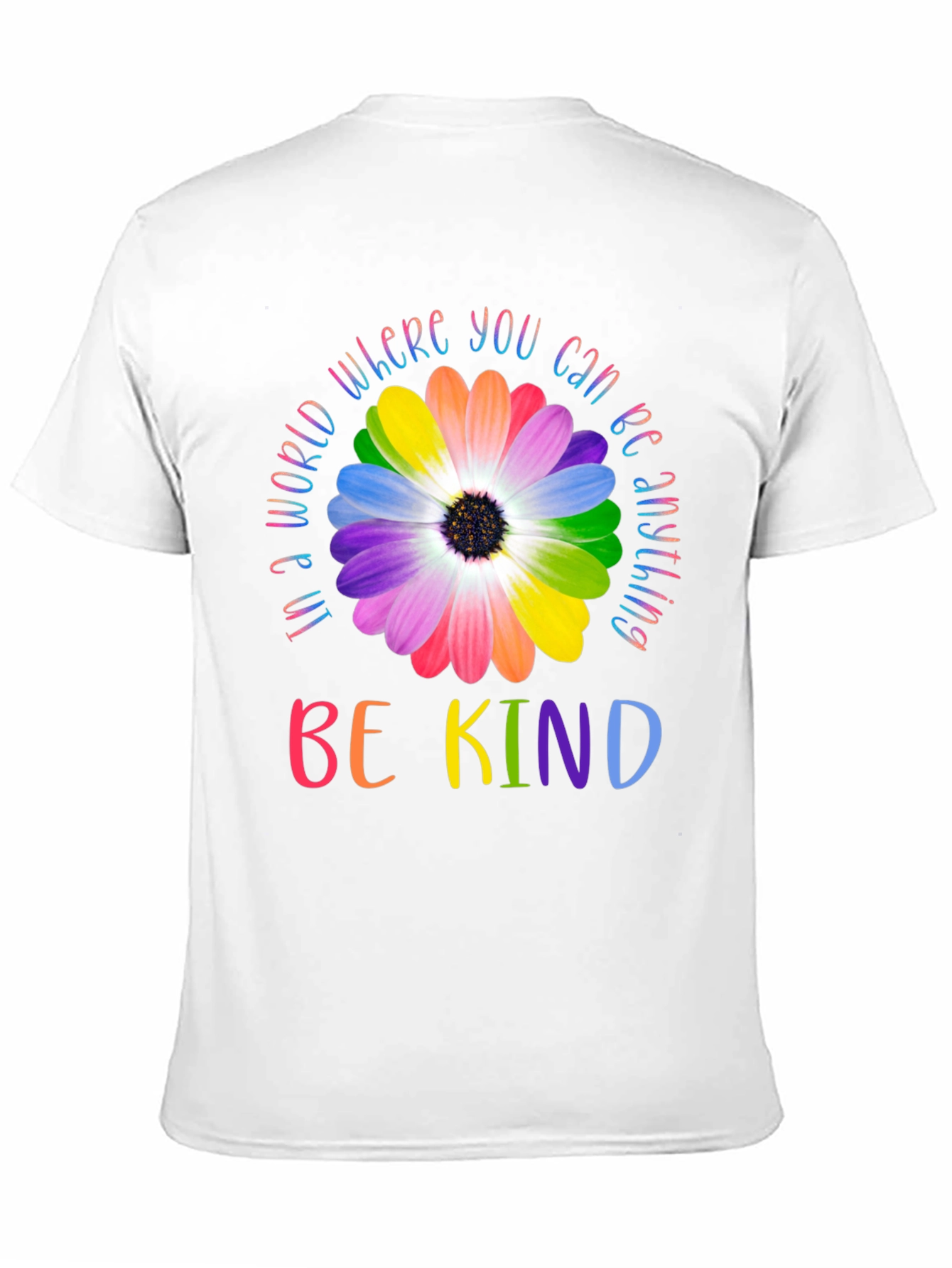 Be Kind Rainbow Flower Graphic Tee