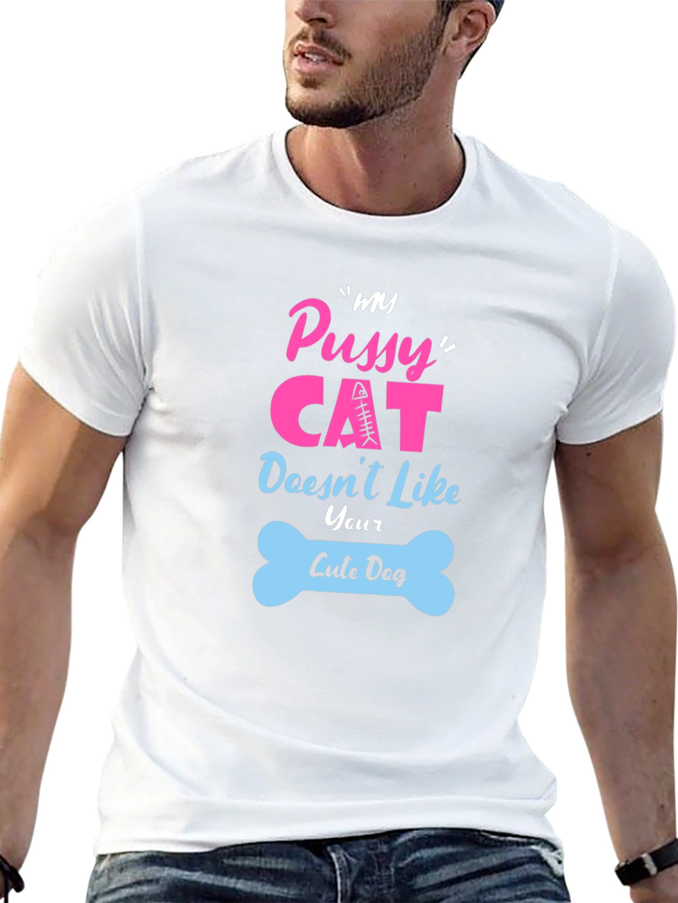 My Pussy Cat Doesnt Like Your Cute Dog T-Shirt