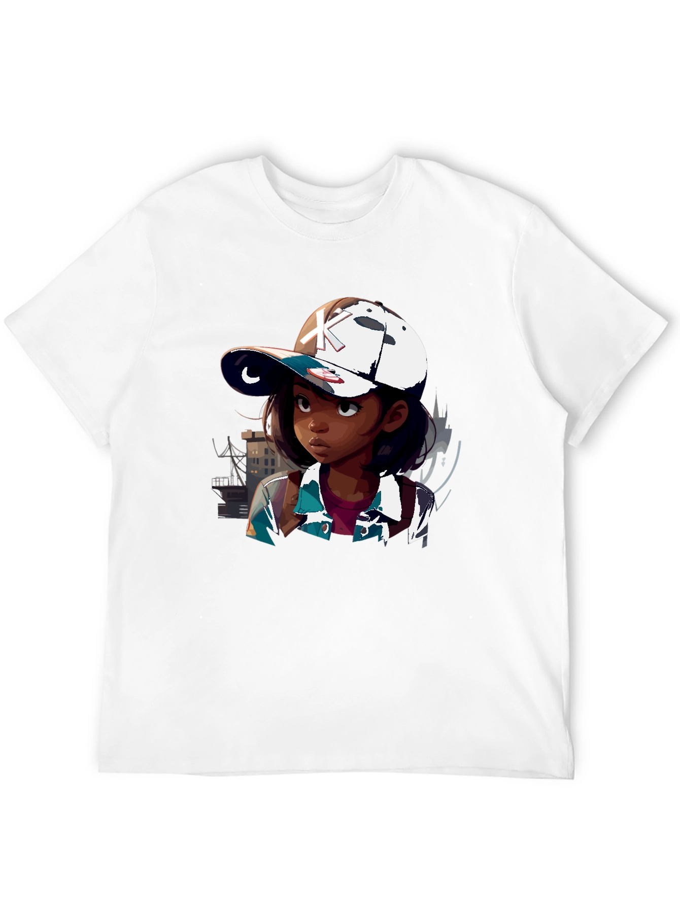 Anime Girl Graphic Tee - Black T-Shirt