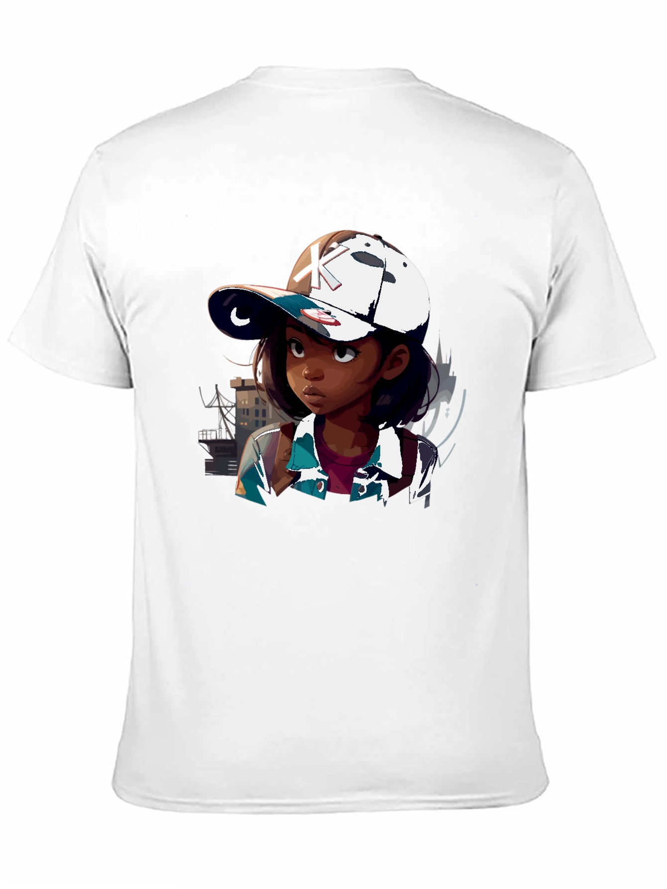 Anime Girl Graphic Tee - Black T-Shirt