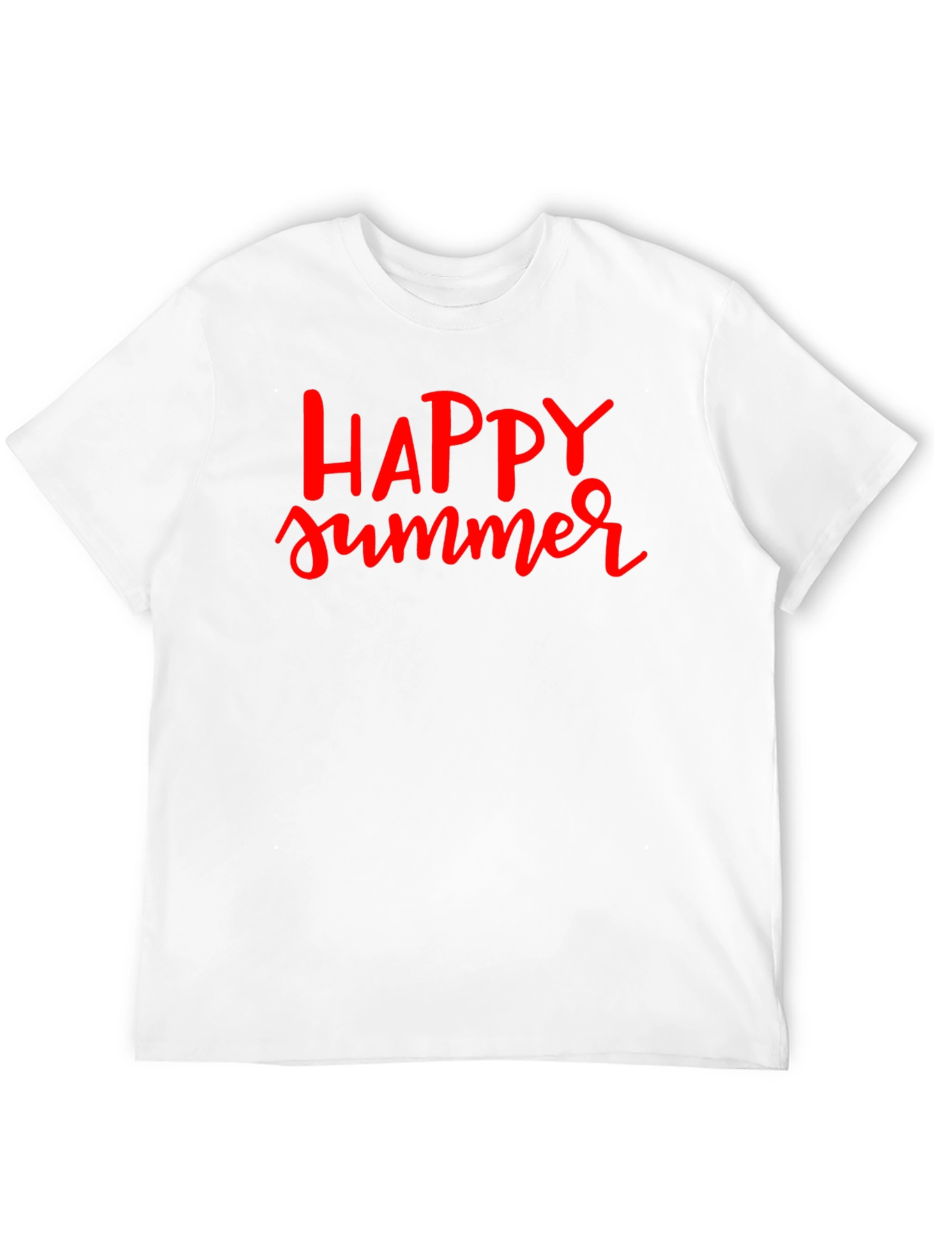 Happy Summer Graphic Tee - Black Cotton T-Shirt