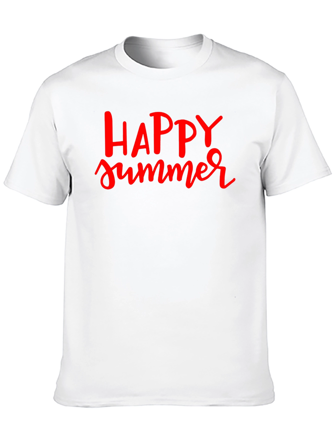 Happy Summer Graphic Tee - Black Cotton T-Shirt