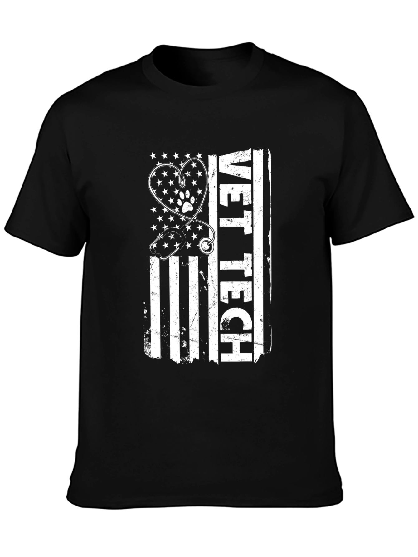 Vet Tech American Flag Graphic Tee