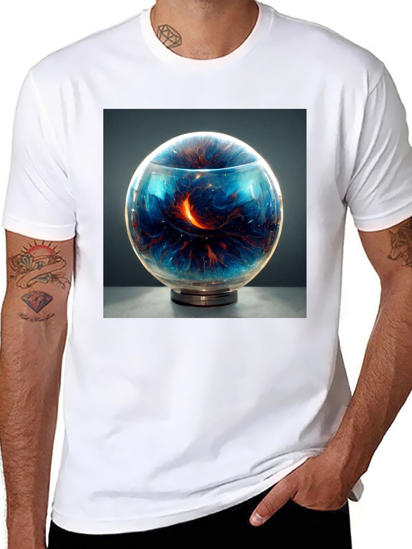 Cosmic Orb T-Shirt - Unique Graphic Tee
