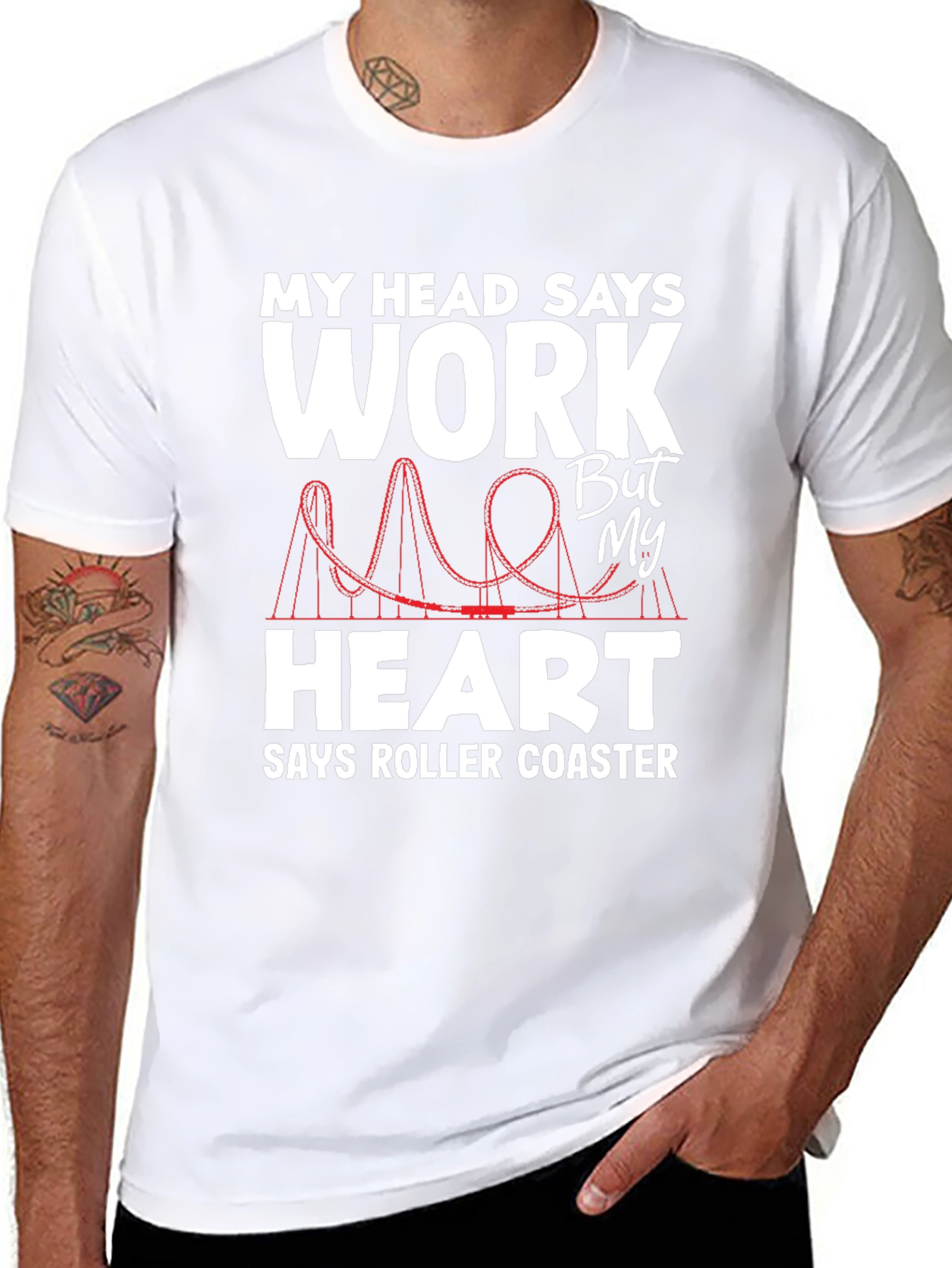 Work vs Roller Coaster T-Shirt