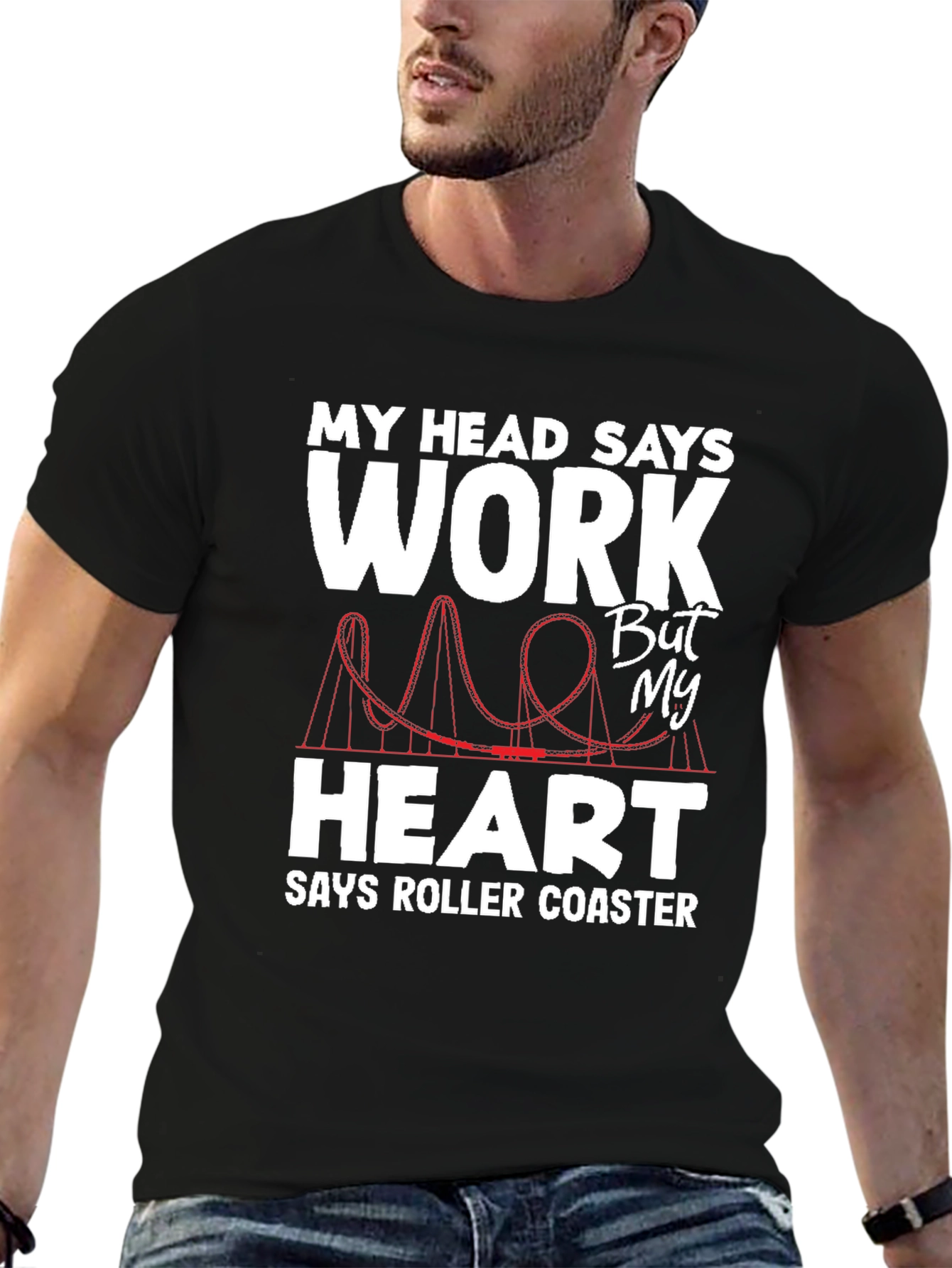 Work vs Roller Coaster T-Shirt