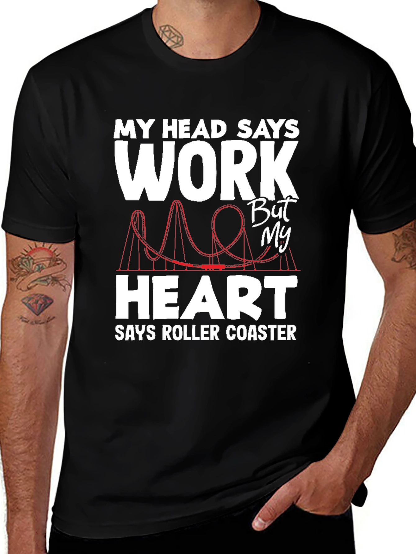 Work vs Roller Coaster T-Shirt