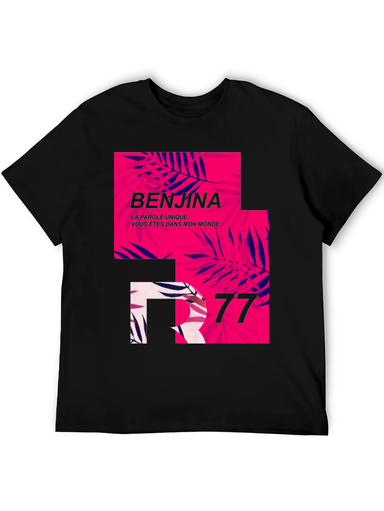 Stylish Mens Black Graphic Print T-Shirt