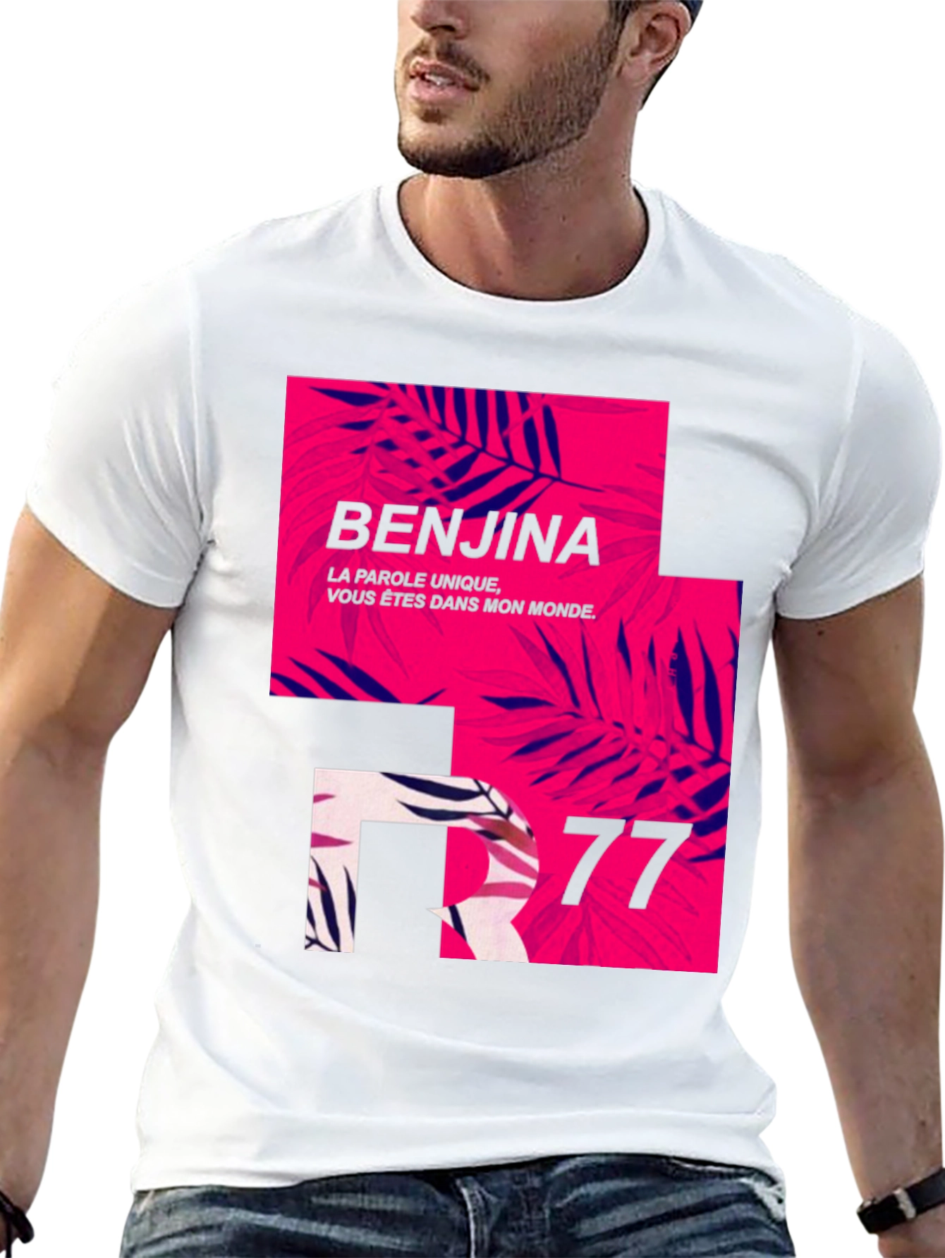 Stylish Mens Black Graphic Print T-Shirt