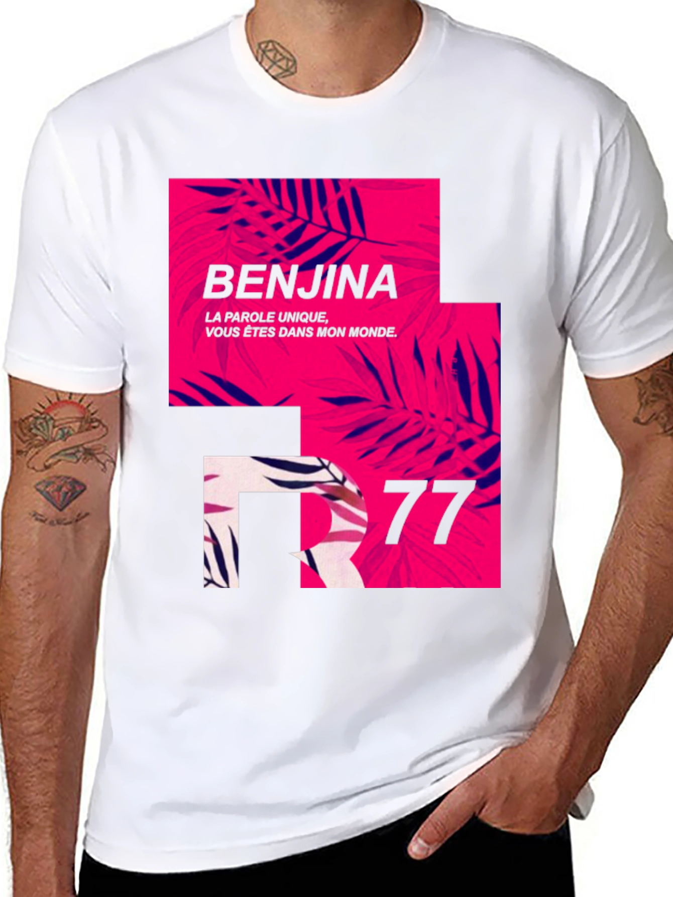 Stylish Mens Black Graphic Print T-Shirt