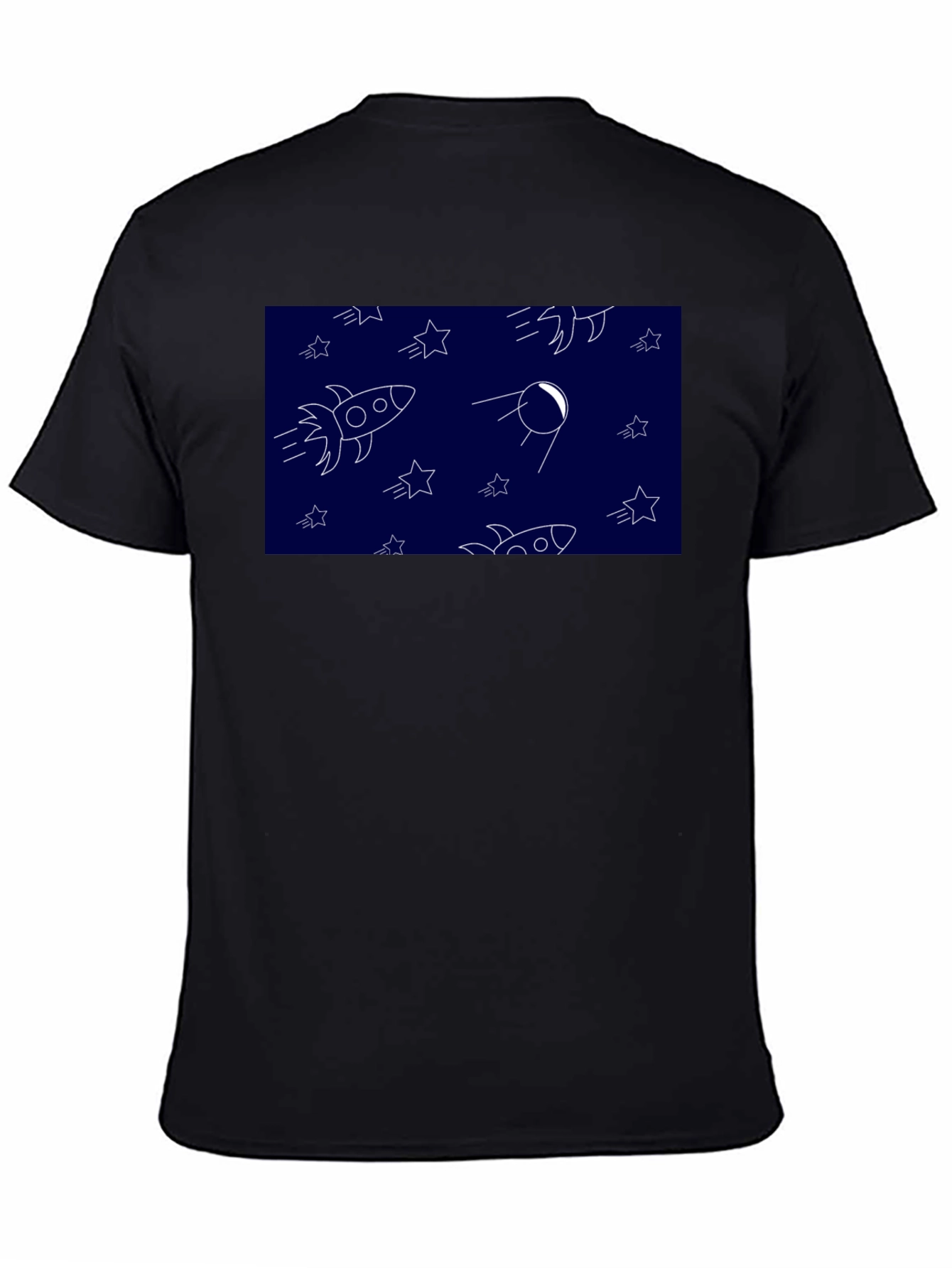 Space Pattern Black T-Shirt