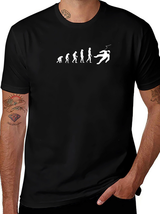 Evolution of Skydiving Black T-Shirt
