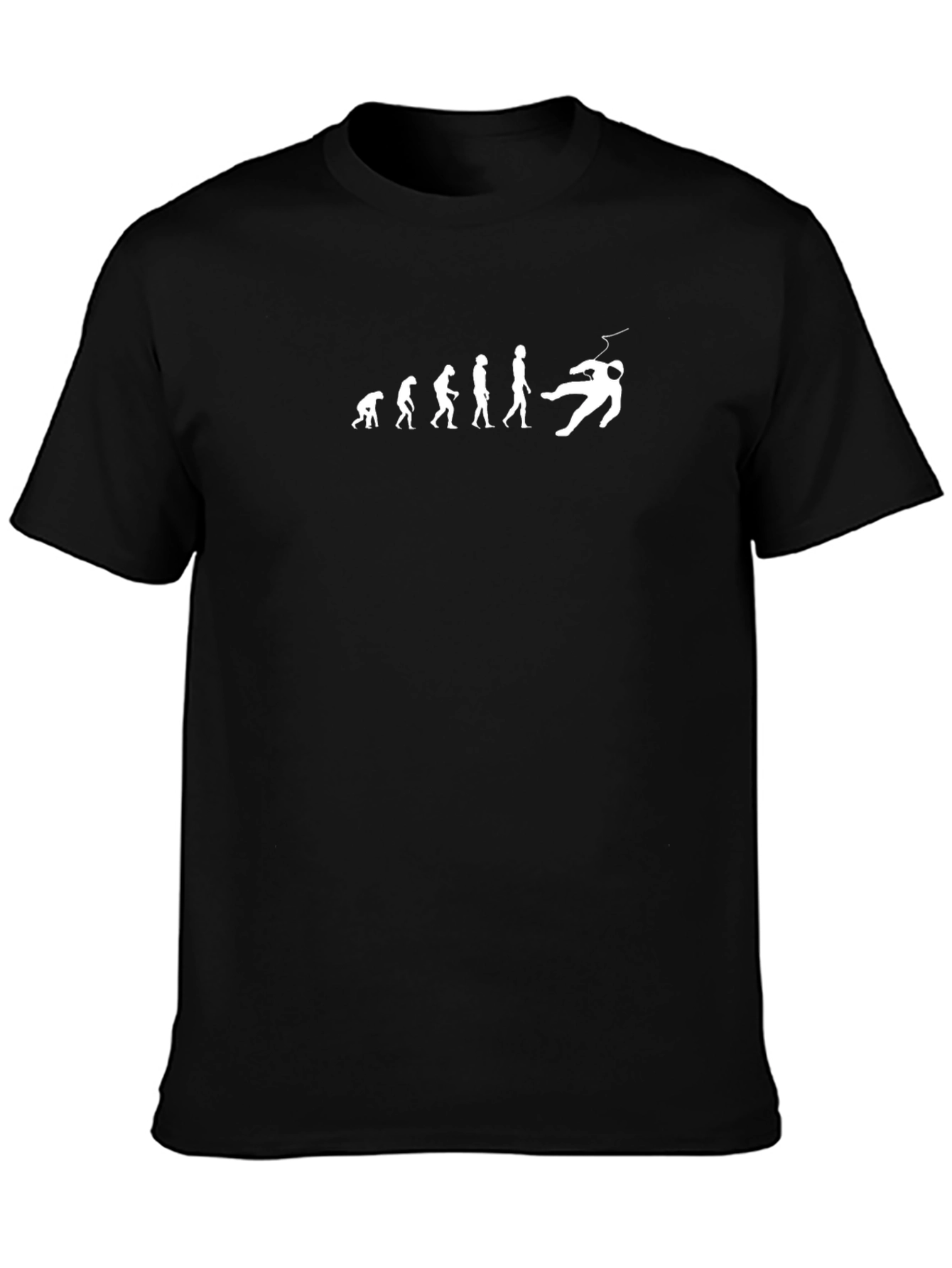 Evolution of Skydiving Black T-Shirt
