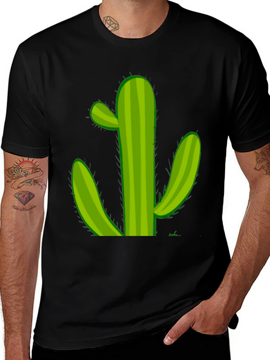 Cactus Graphic T-Shirt - Black Cotton Tee