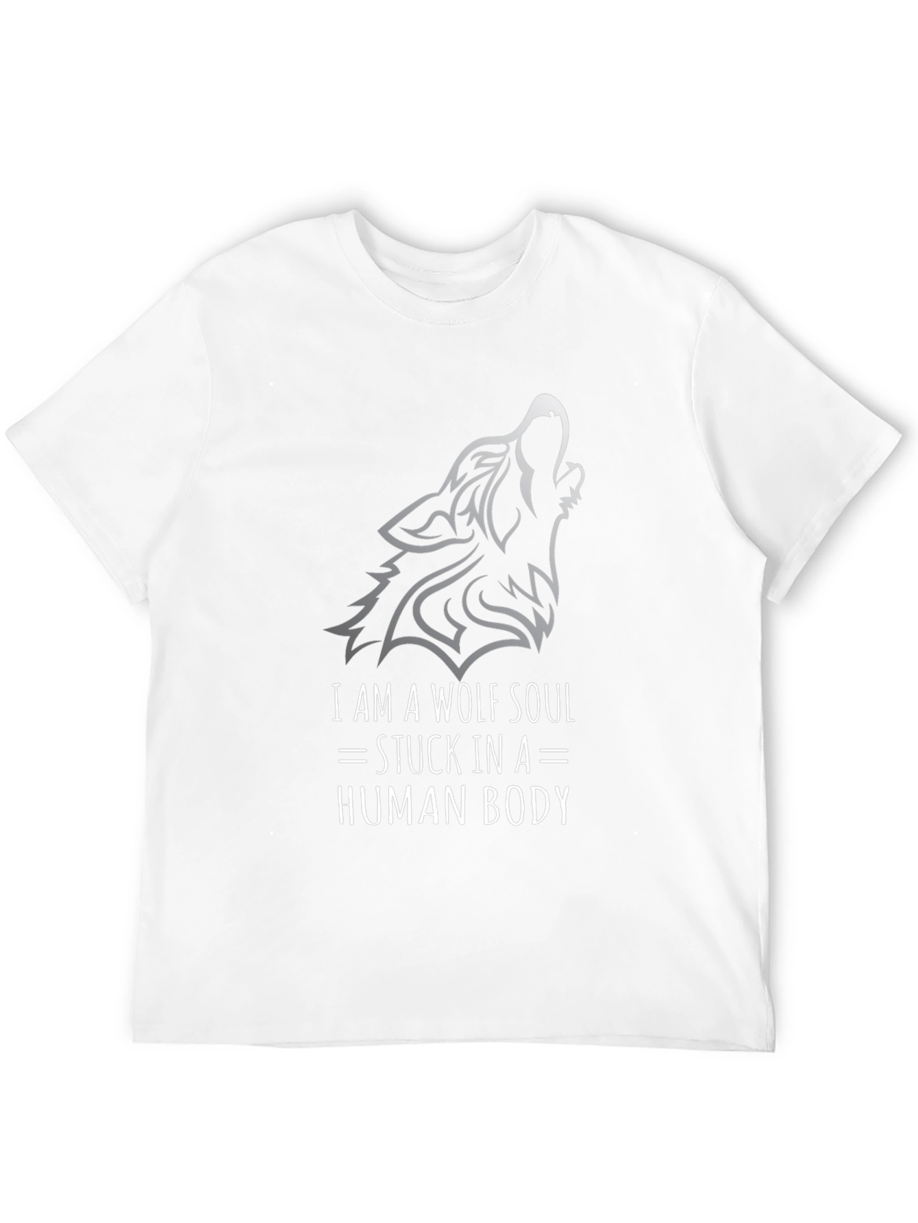 Wolf Soul Graphic Tee - Black Cotton T-Shirt