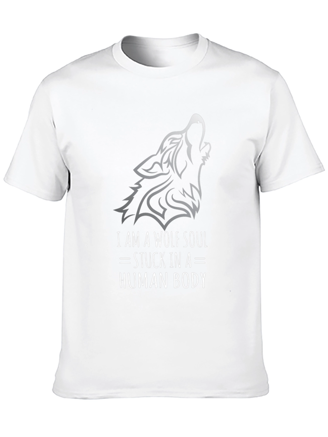 Wolf Soul Graphic Tee - Black Cotton T-Shirt