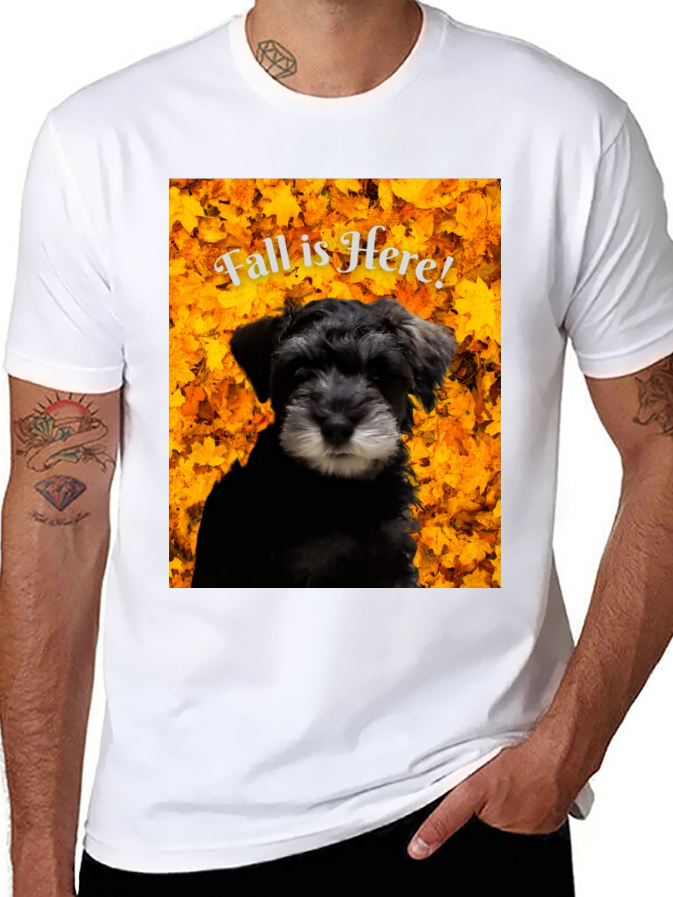 Fall is Here! Schnauzer T-Shirt