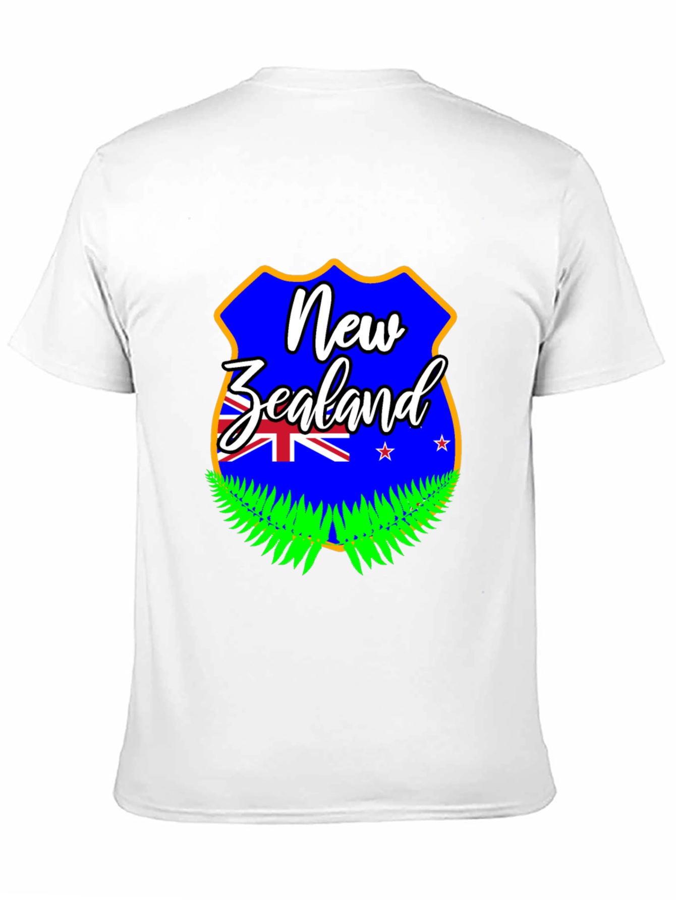 New Zealand Flag Graphic Print Black T-Shirt