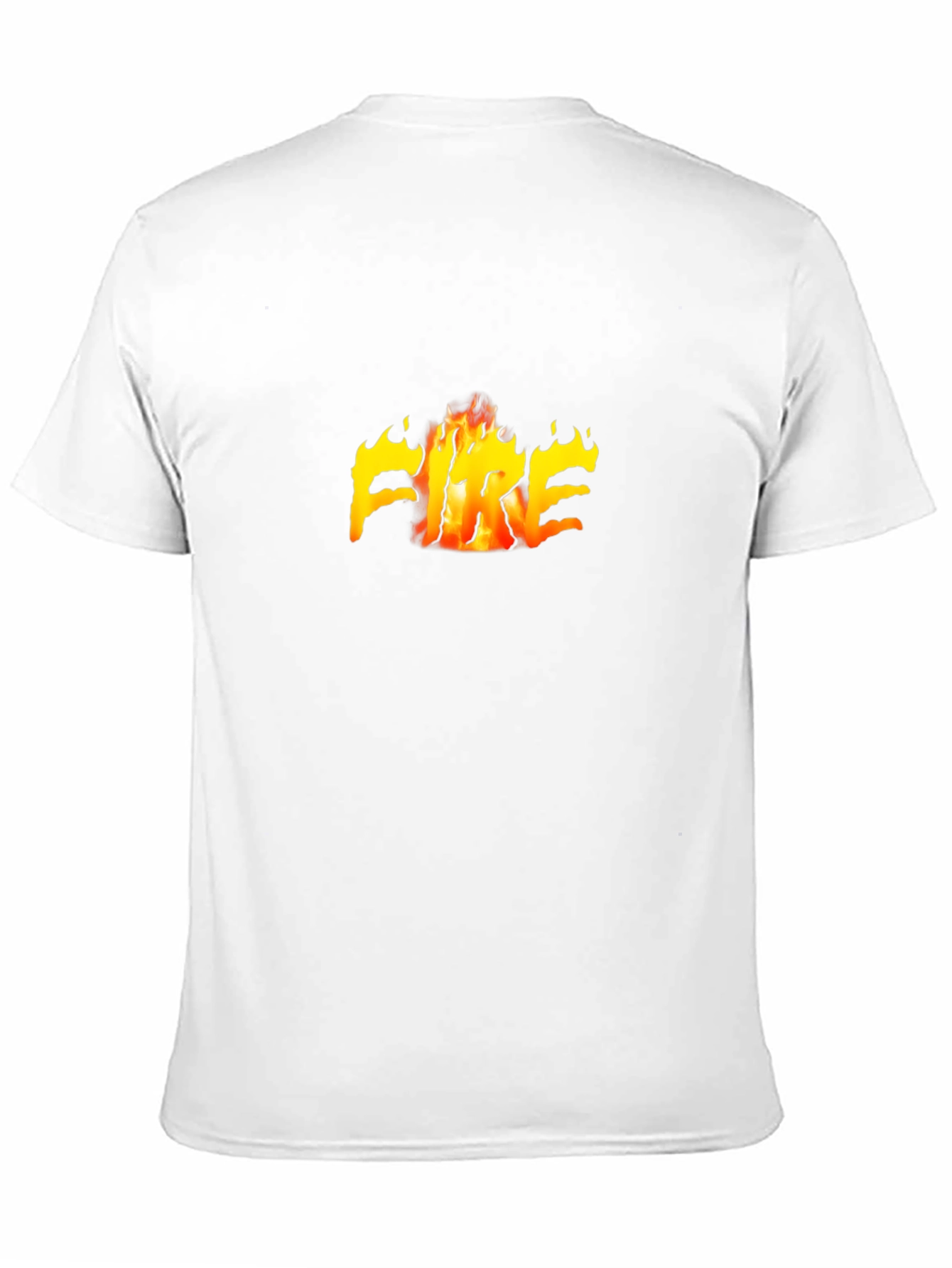 Black T-Shirt with Fiery FIRE Graphic