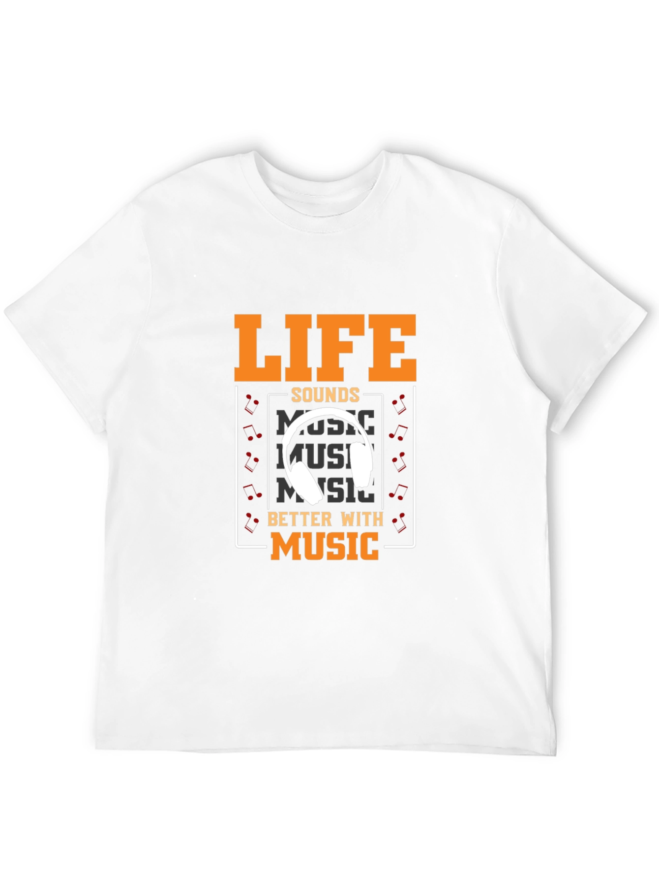 Life Sounds Better with Music Graphic Tee