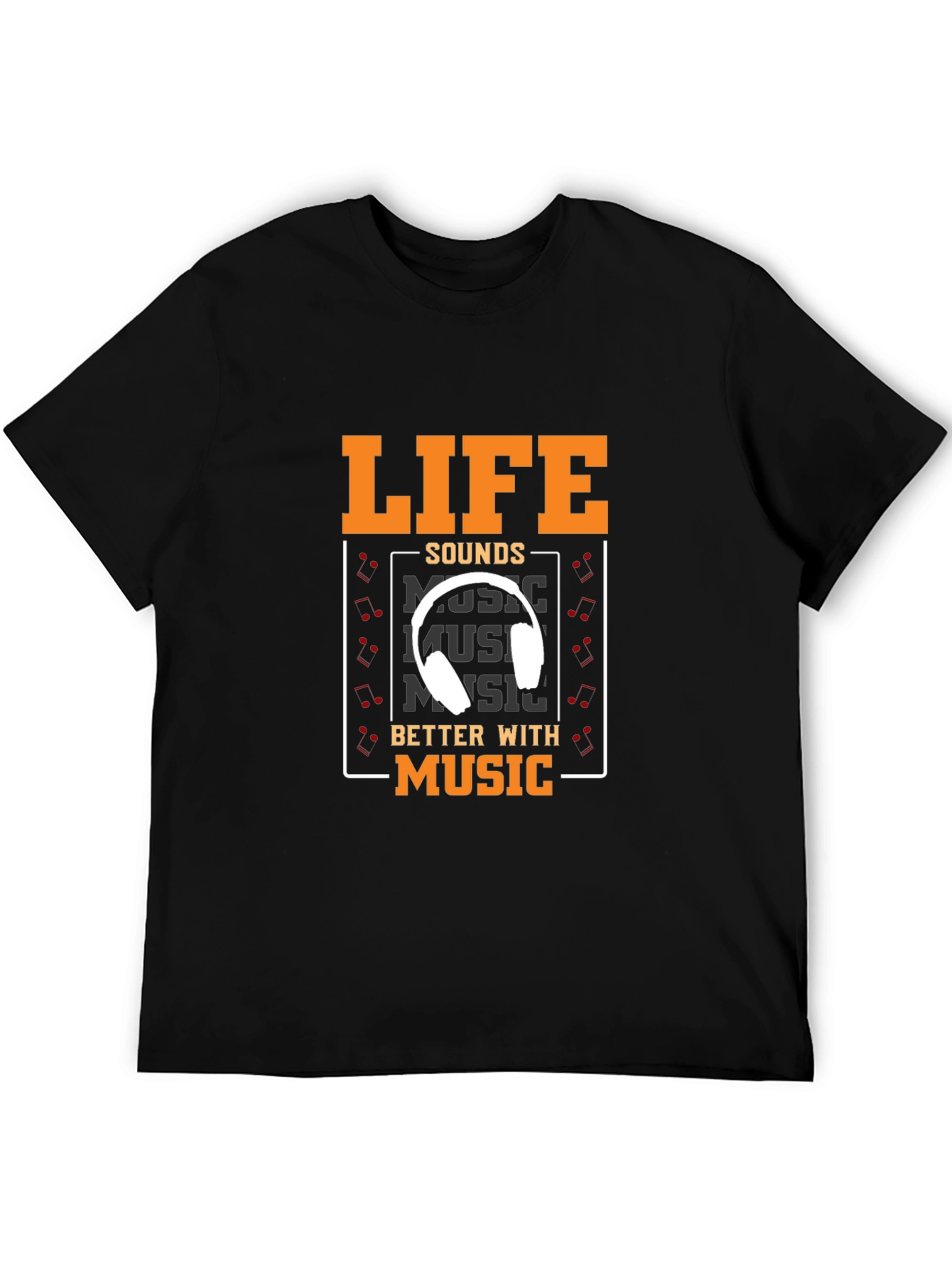 Life Sounds Better with Music Graphic Tee