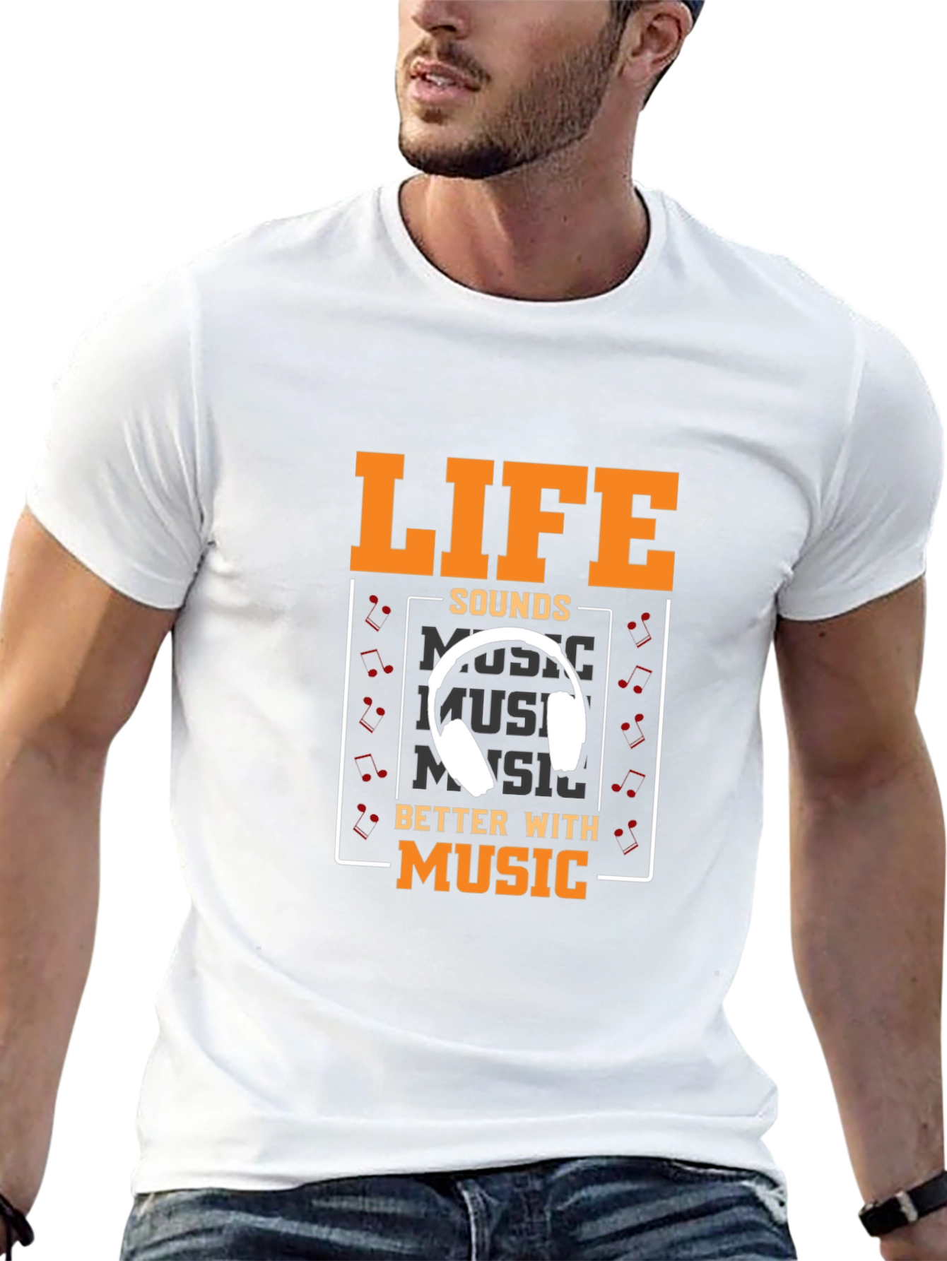 Life Sounds Better with Music Graphic Tee