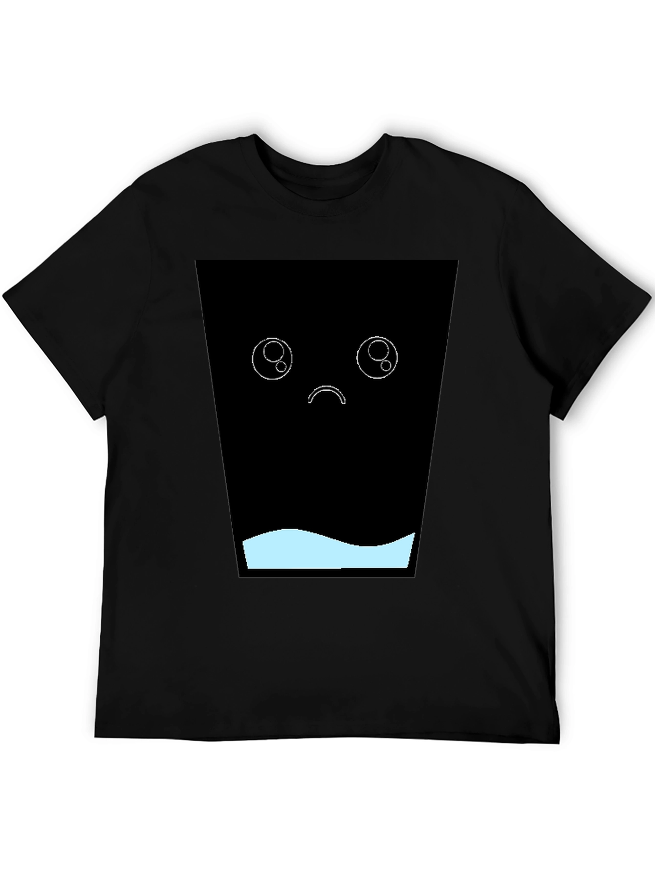 Sad Kawaii T-Shirt - Black Graphic Tee