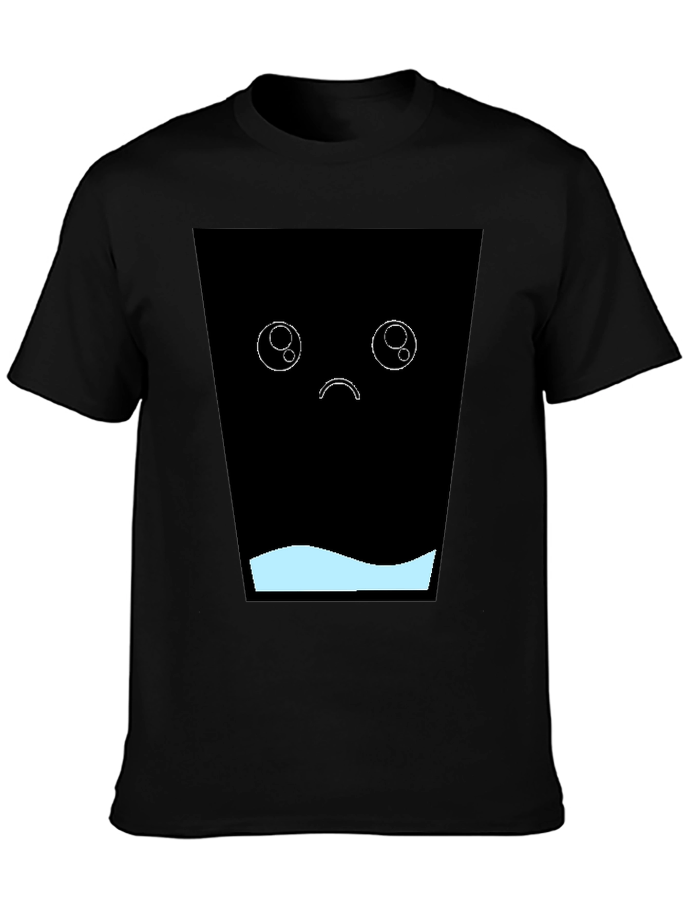Sad Kawaii T-Shirt - Black Graphic Tee