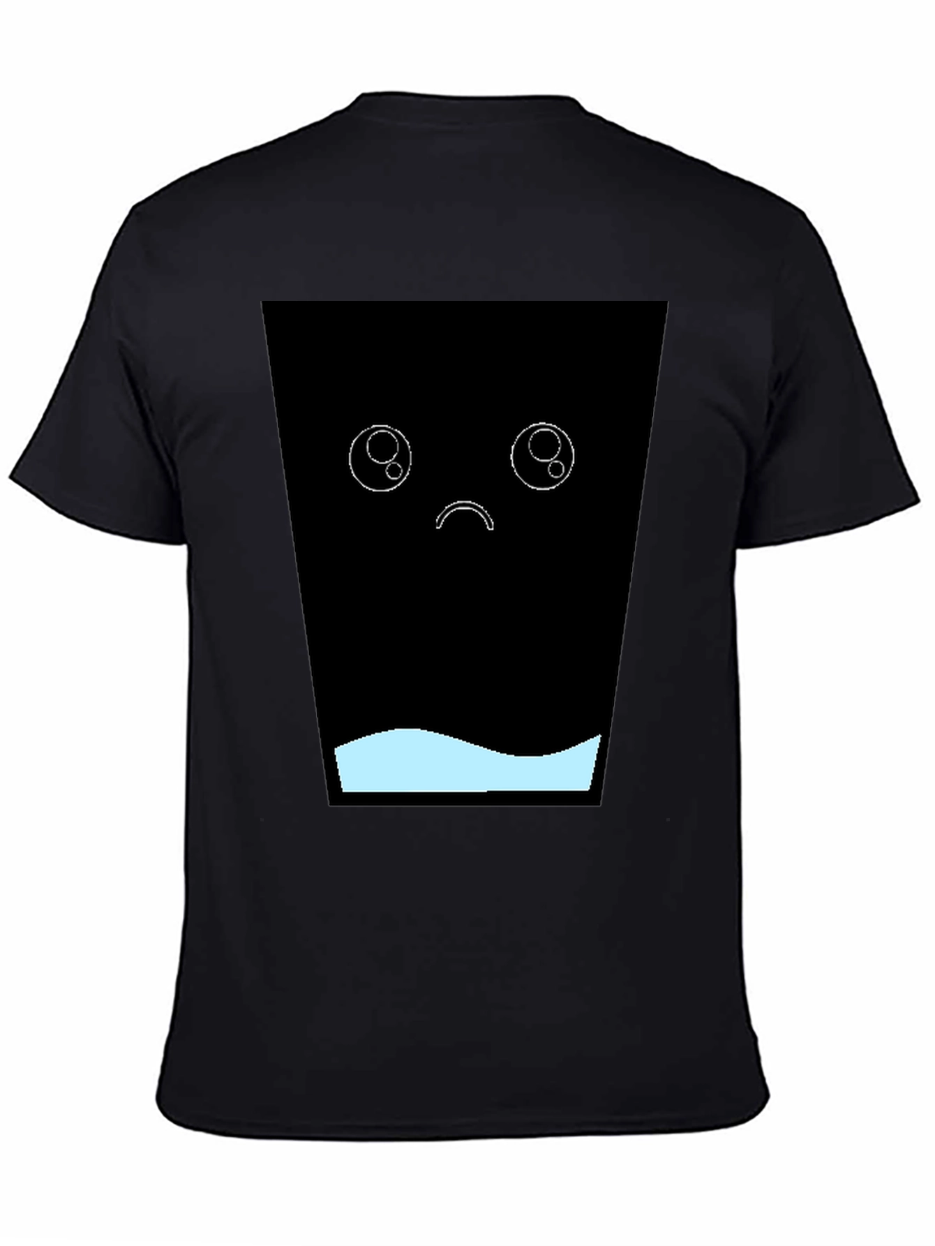 Sad Kawaii T-Shirt - Black Graphic Tee