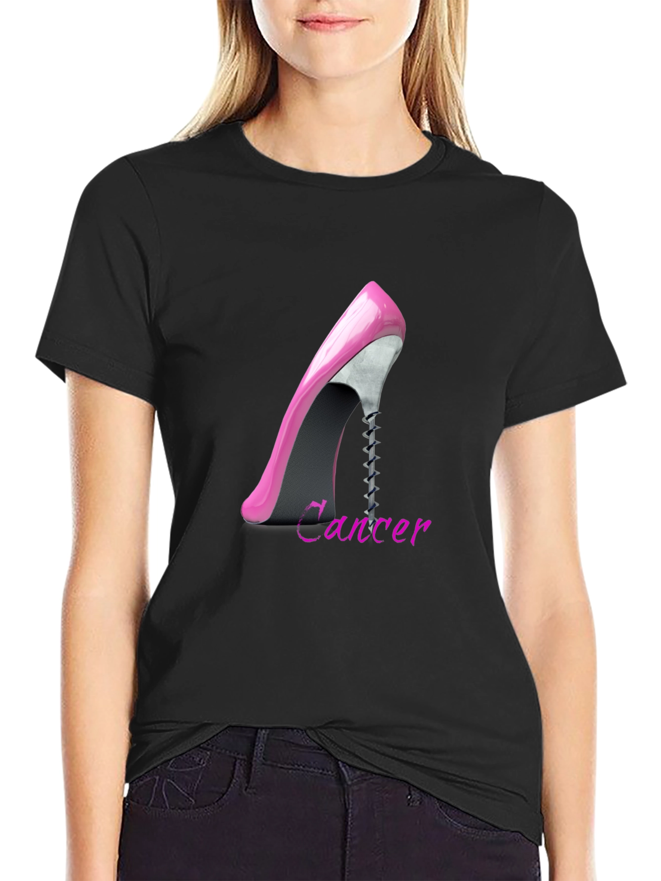 Cancer Zodiac High Heel T-Shirt