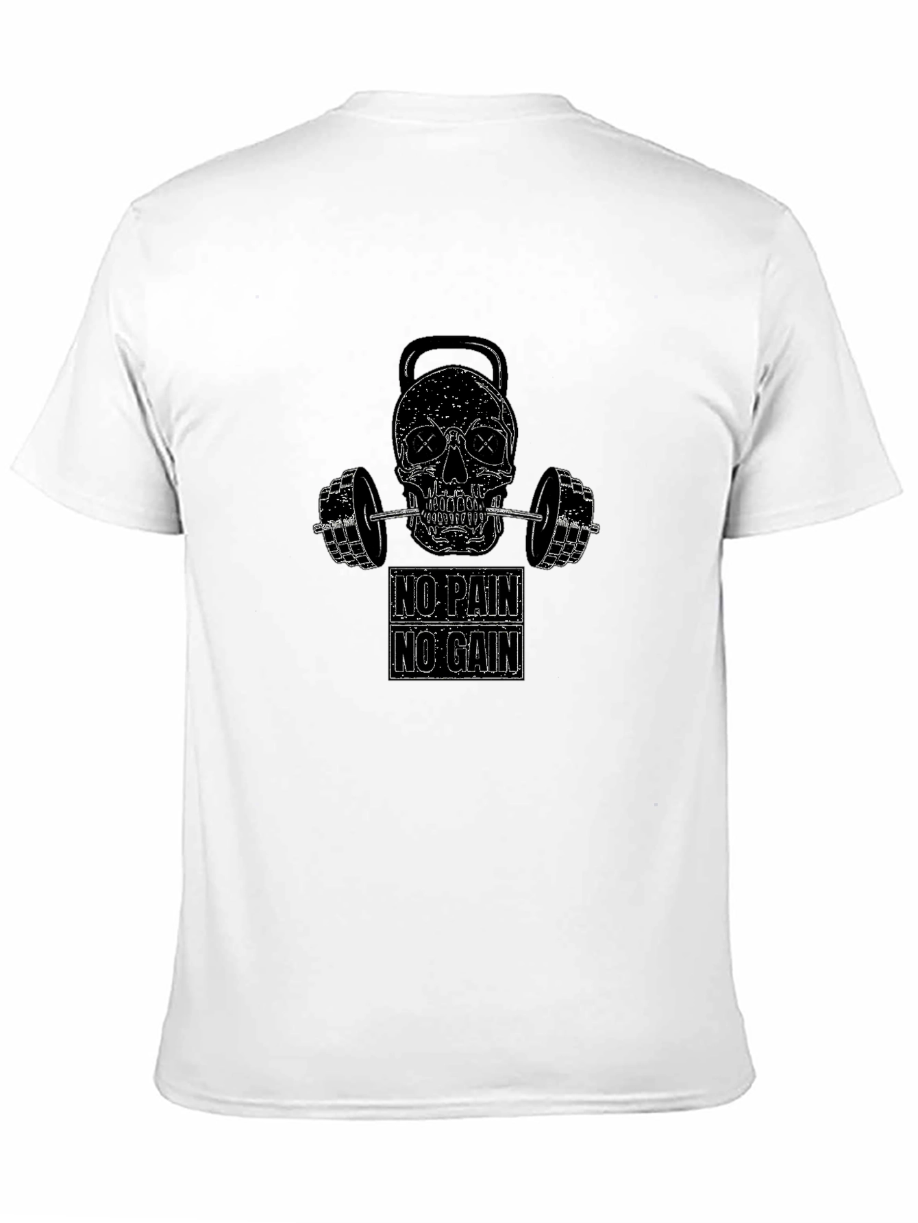 No Pain No Gain Skull Gym T-Shirt