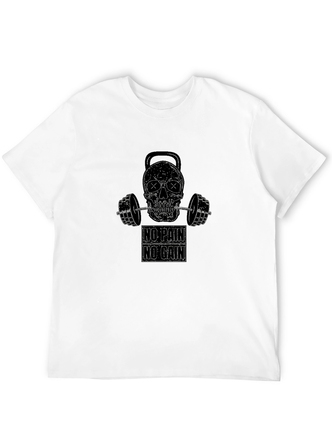 No Pain No Gain Skull Gym T-Shirt