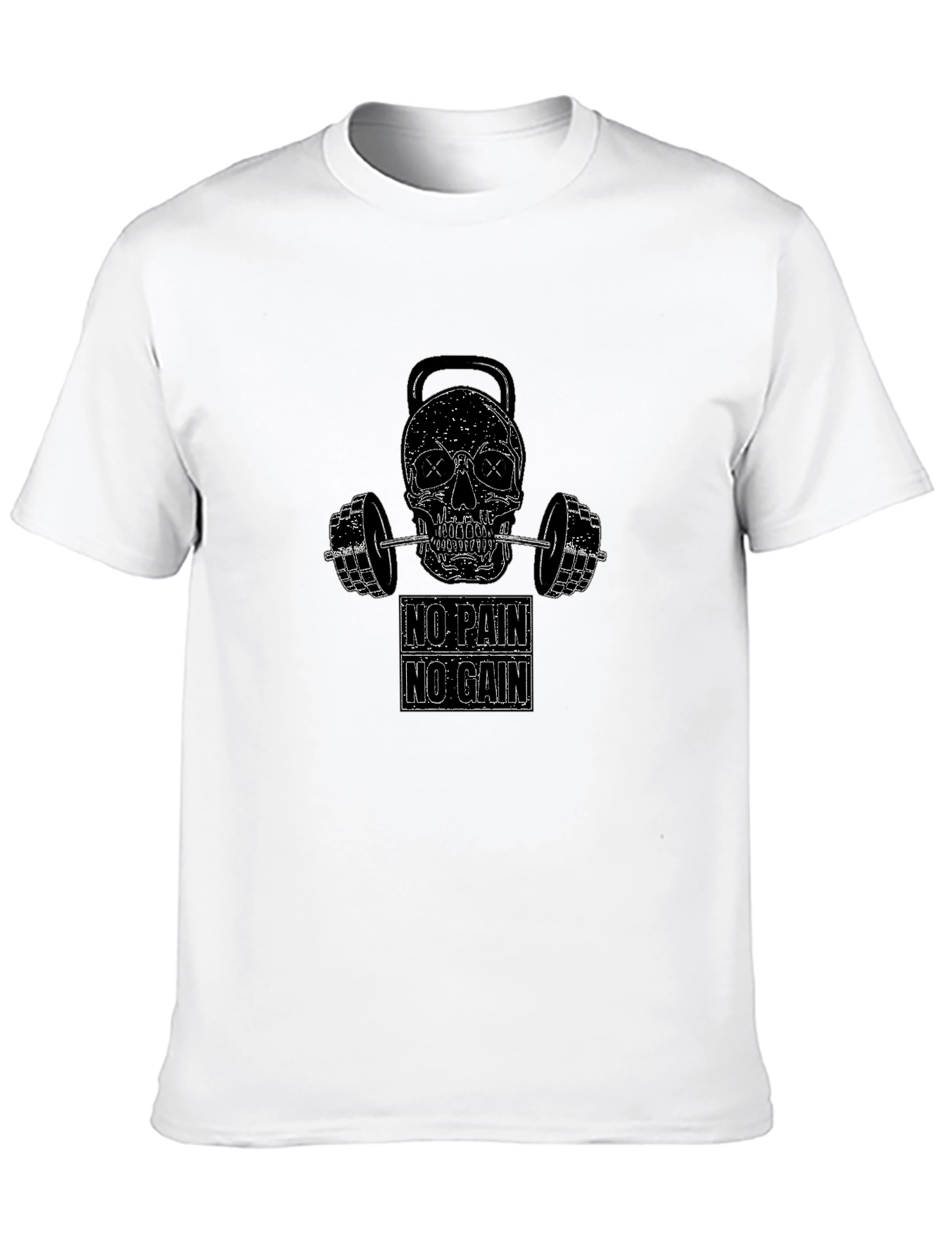 No Pain No Gain Skull Gym T-Shirt