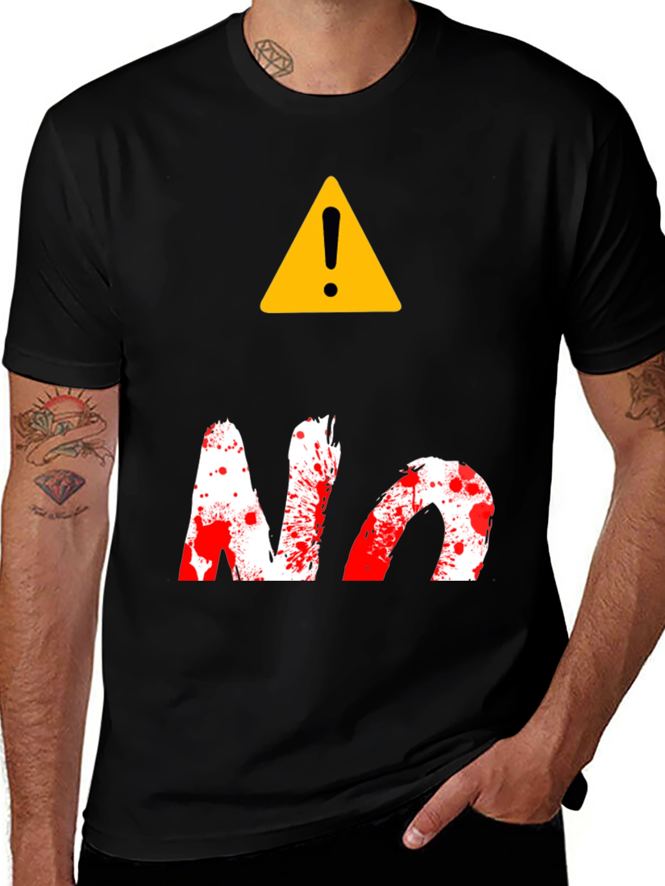 Warning! No Splatter Graphic Tee