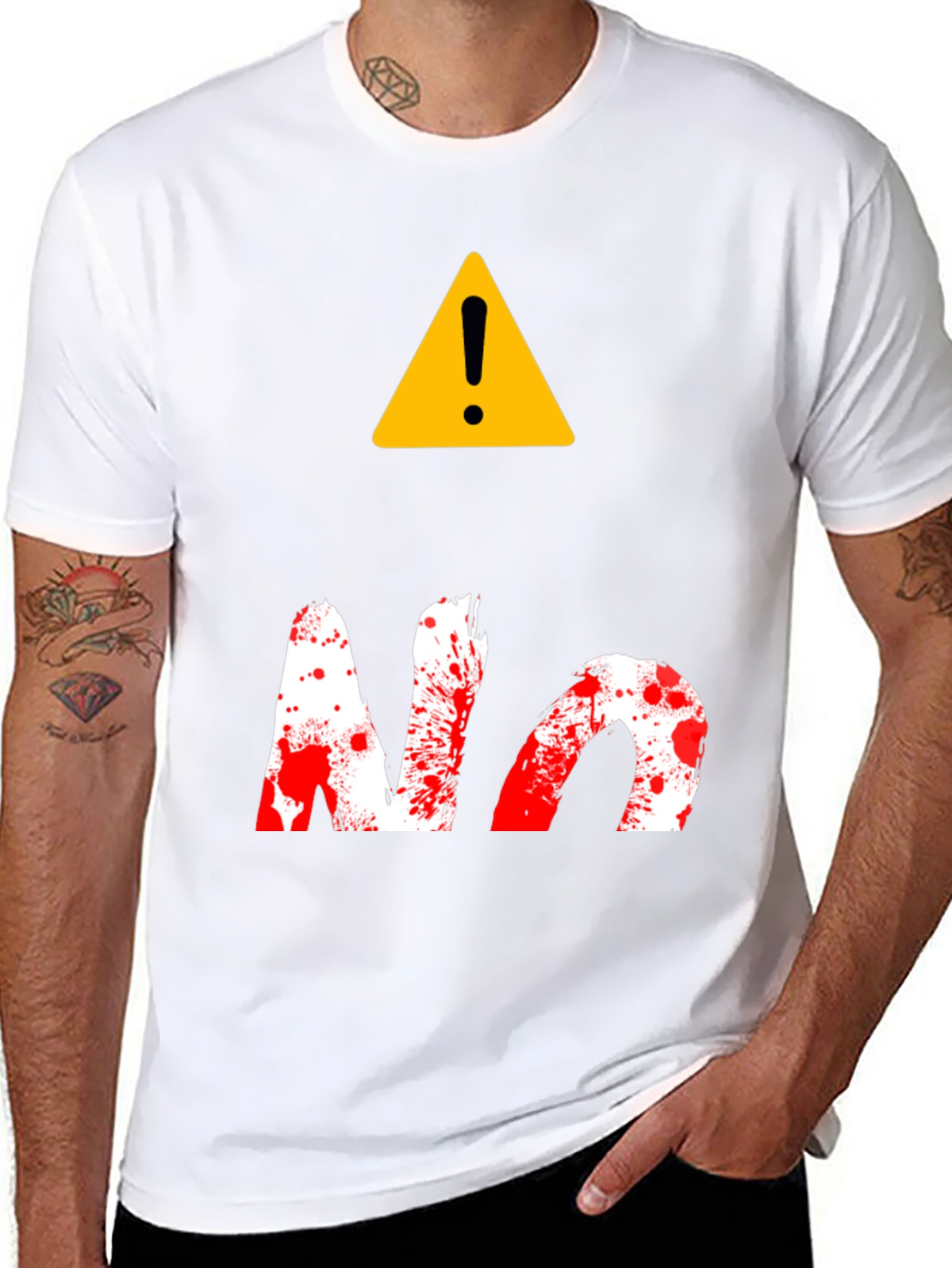 Warning! No Splatter Graphic Tee