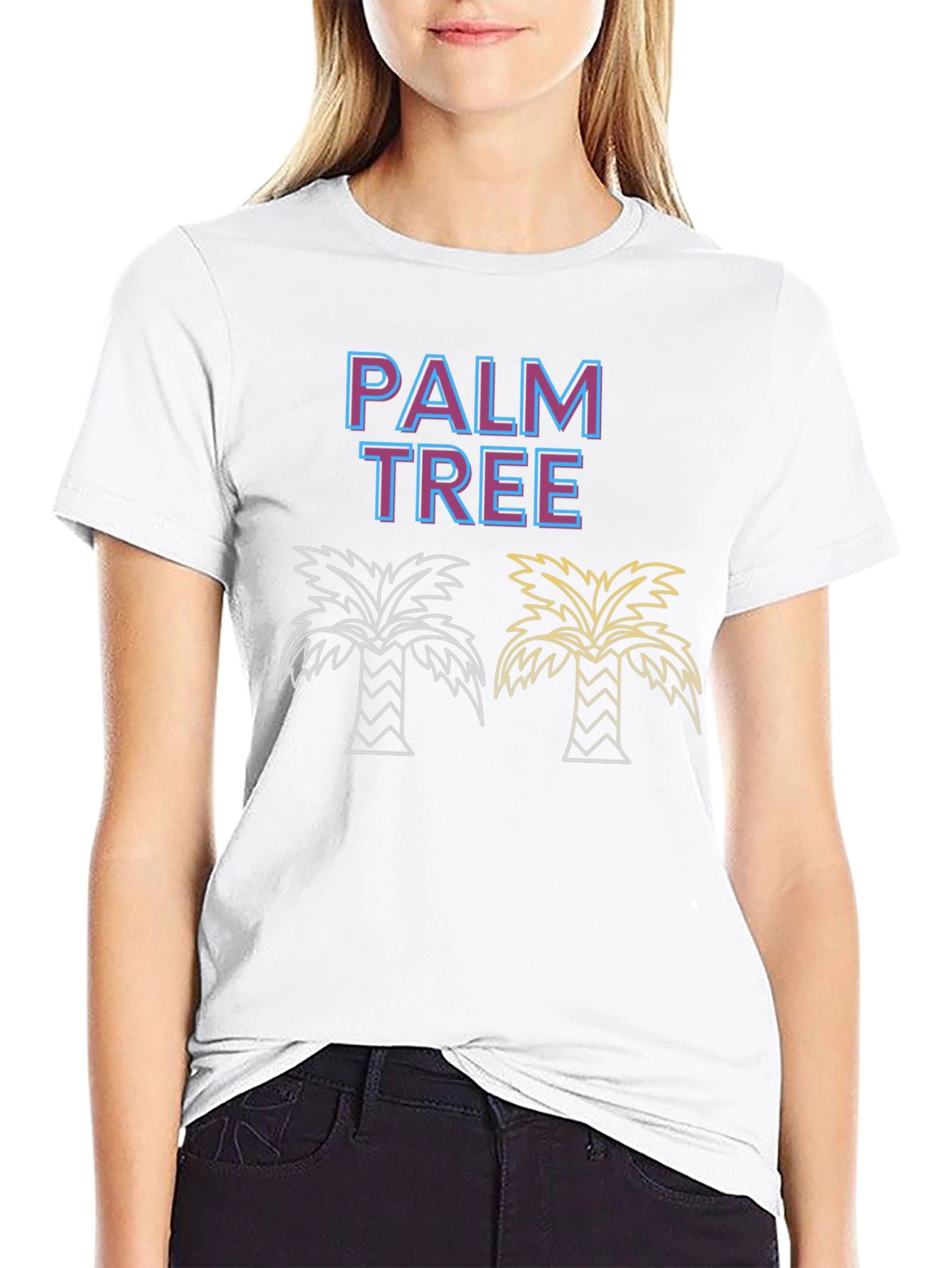 Palm Tree Graphic Tee - Tropical Summer Vibes