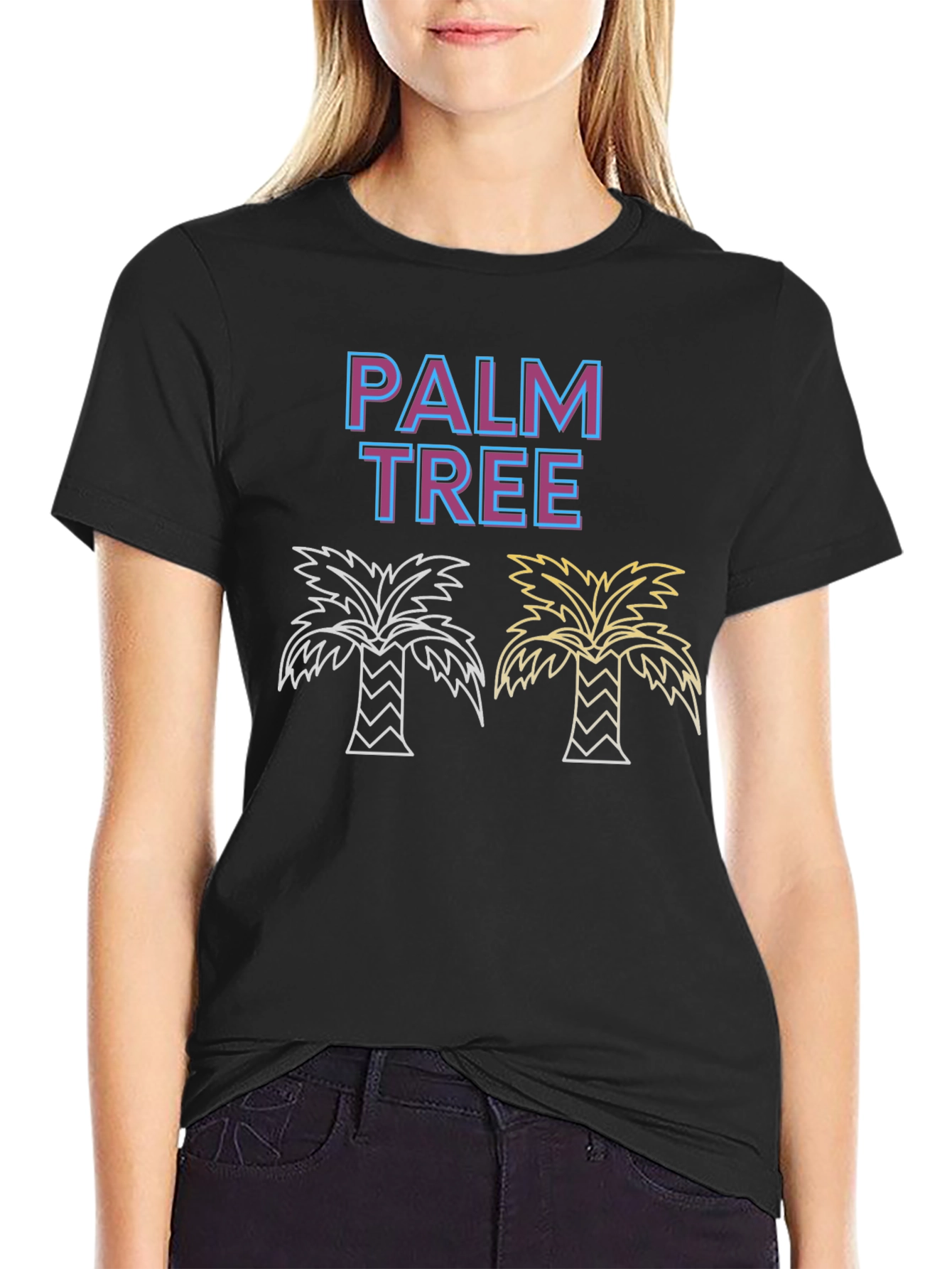 Palm Tree Graphic Tee - Tropical Summer Vibes
