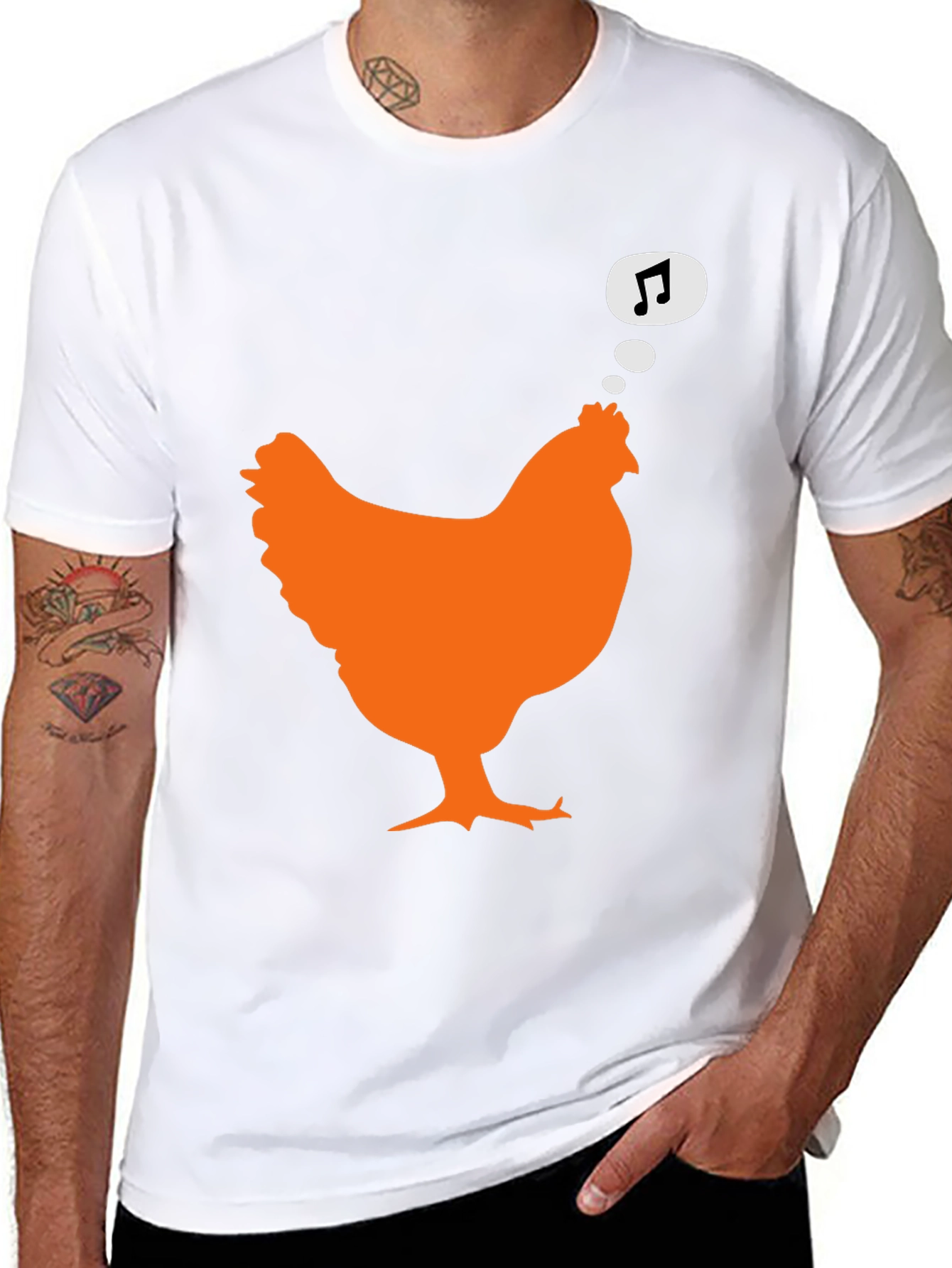 Singing Chicken Graphic Tee - Black