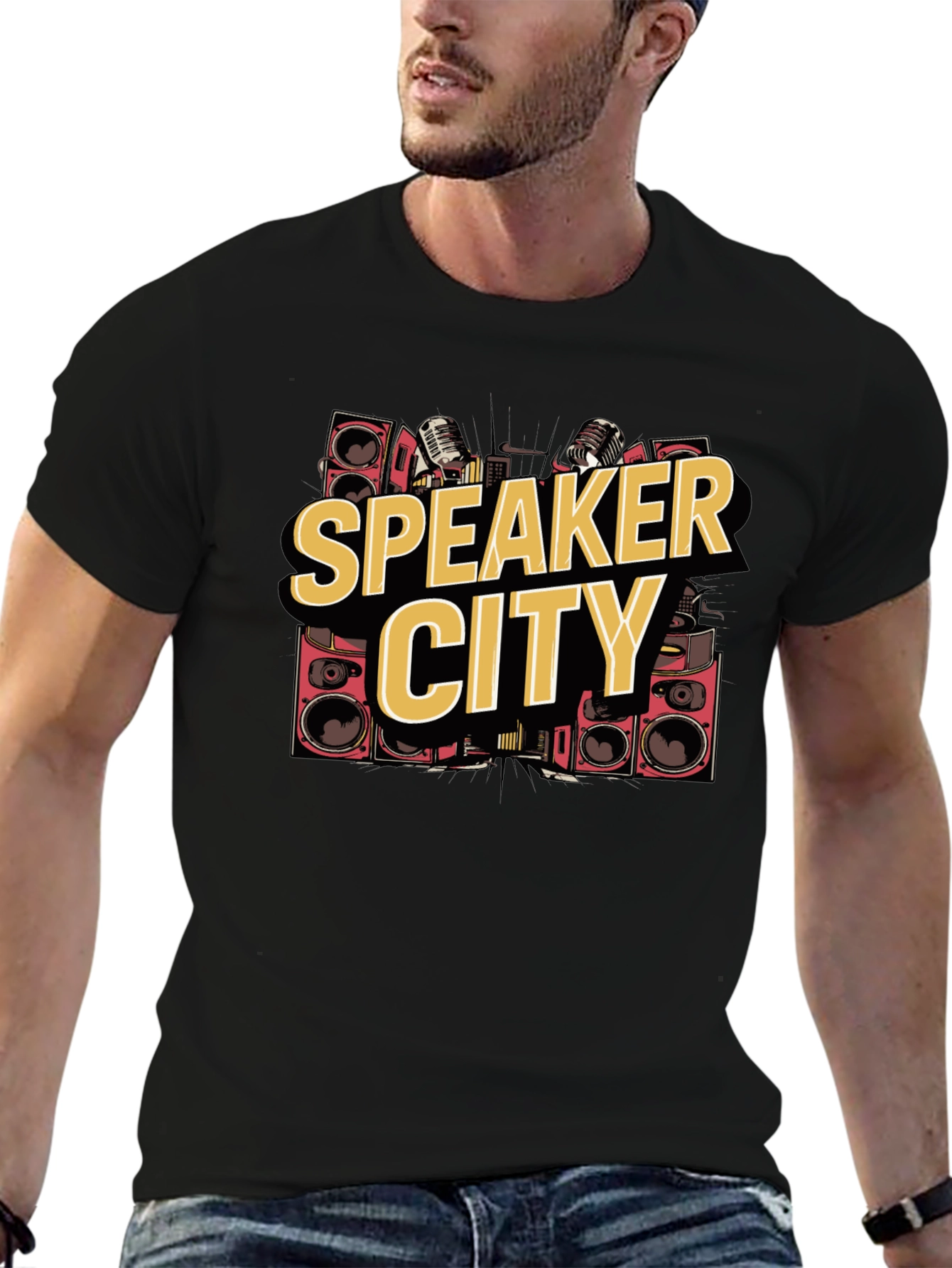 Speaker City Graphic Tee - Black