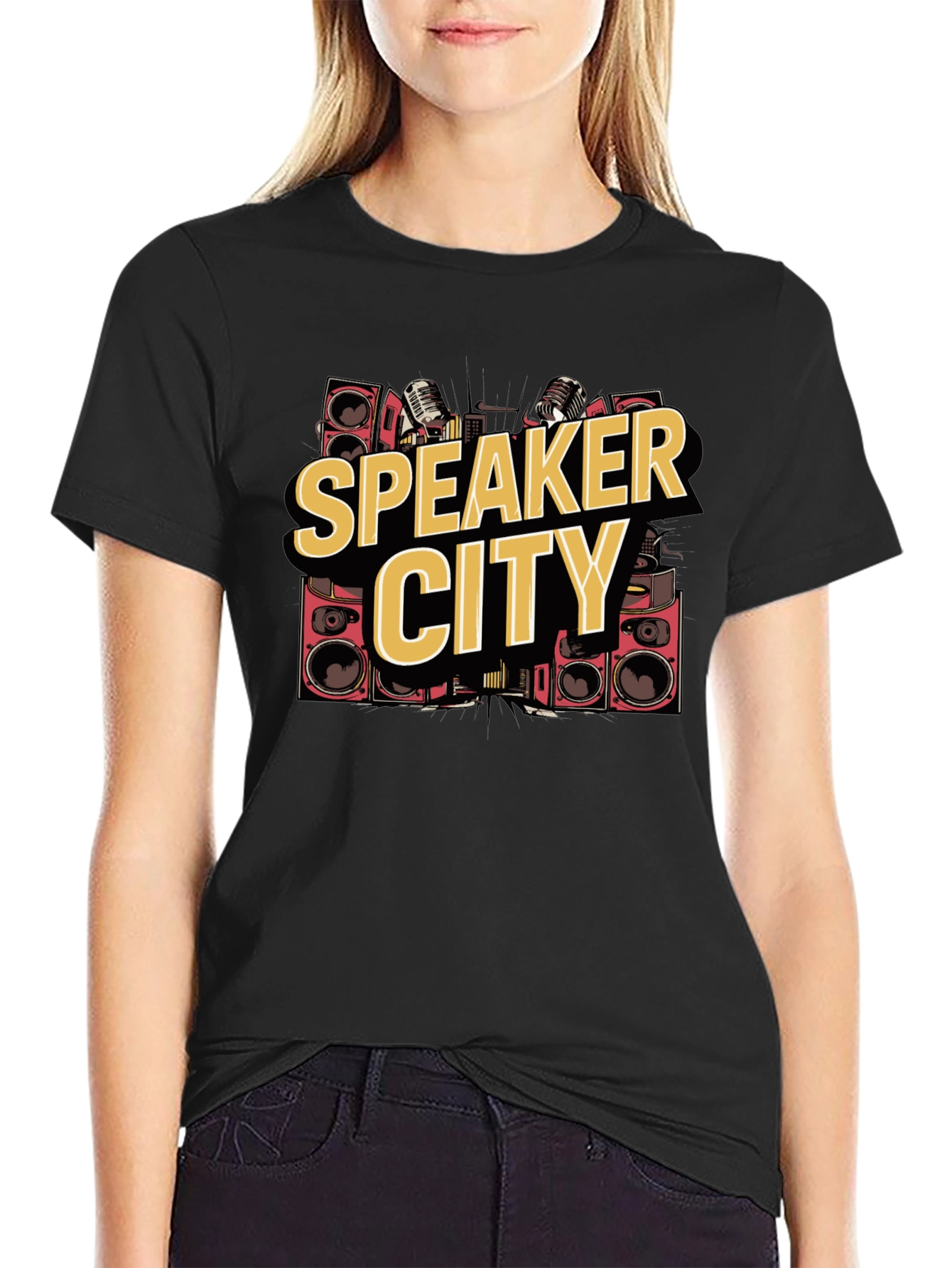 Speaker City Graphic Tee - Black