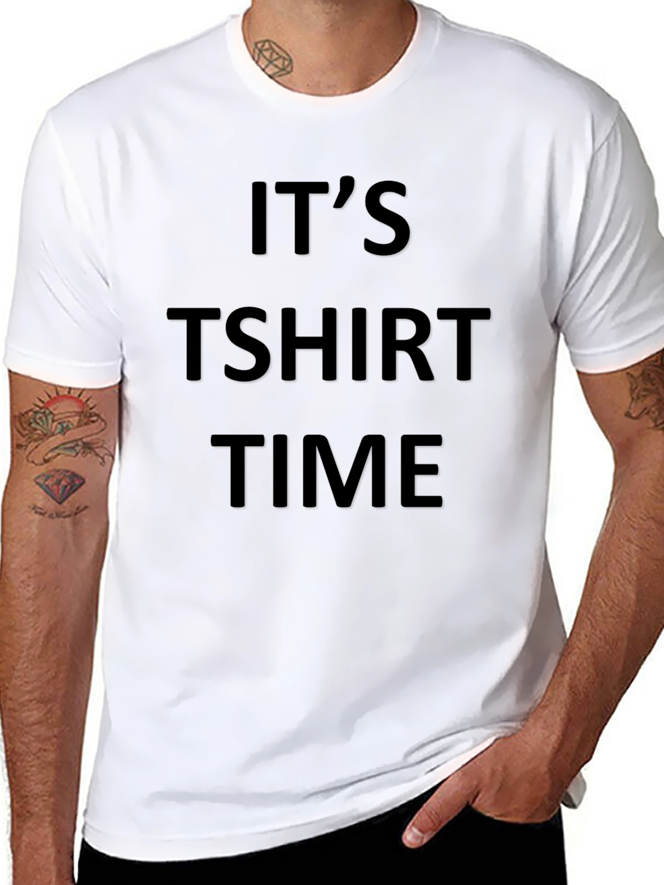 Its T-Shirt Time Black Tee