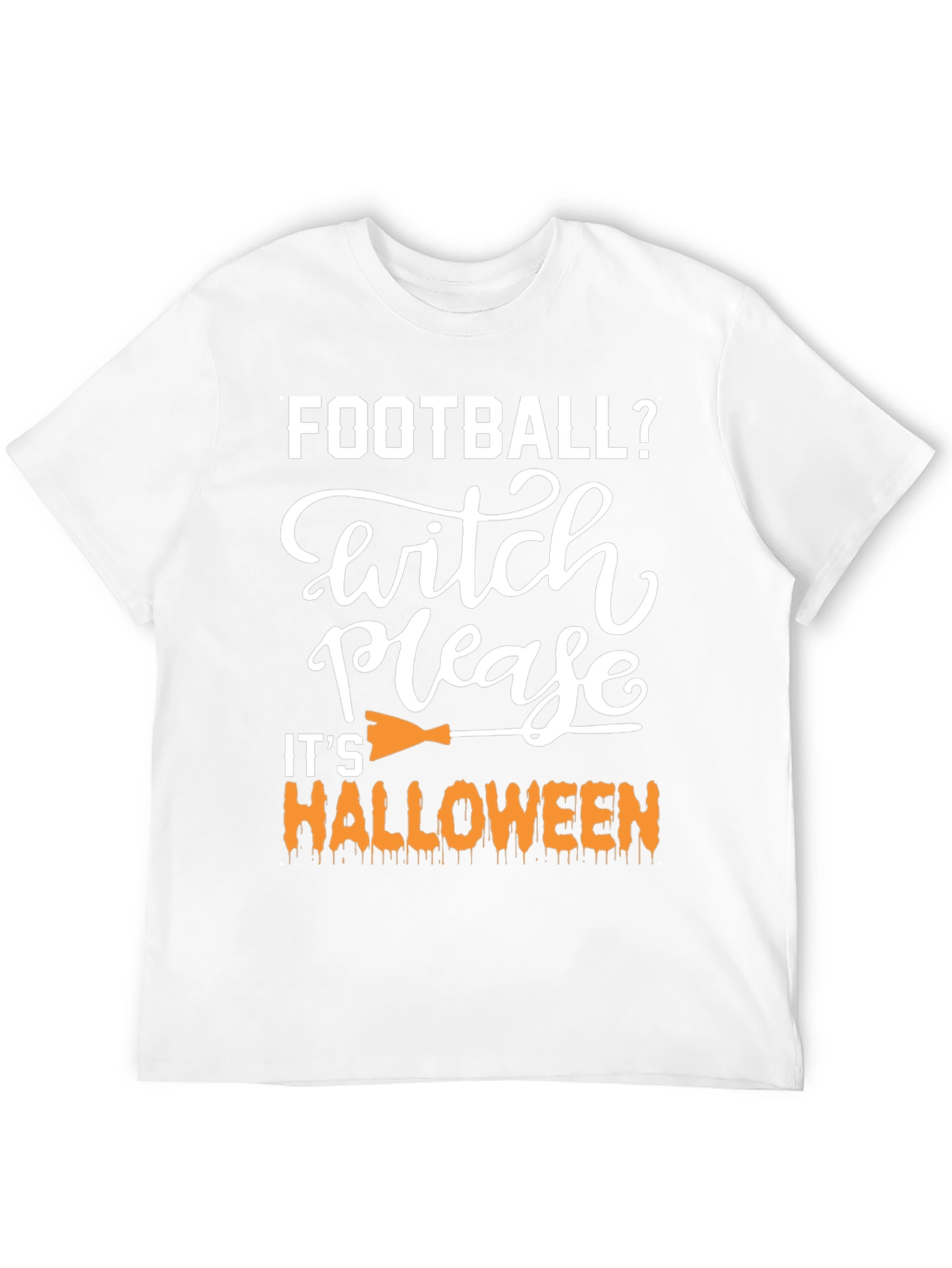 Football Witch Please Halloween Graphic Tee