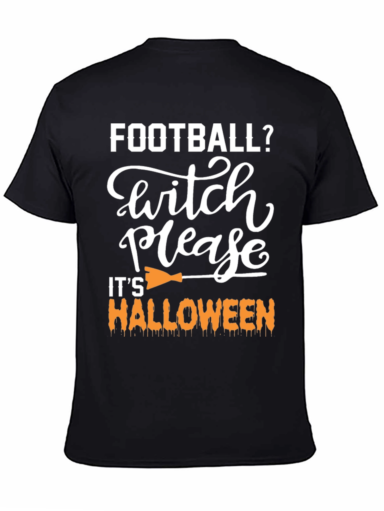 Football Witch Please Halloween Graphic Tee