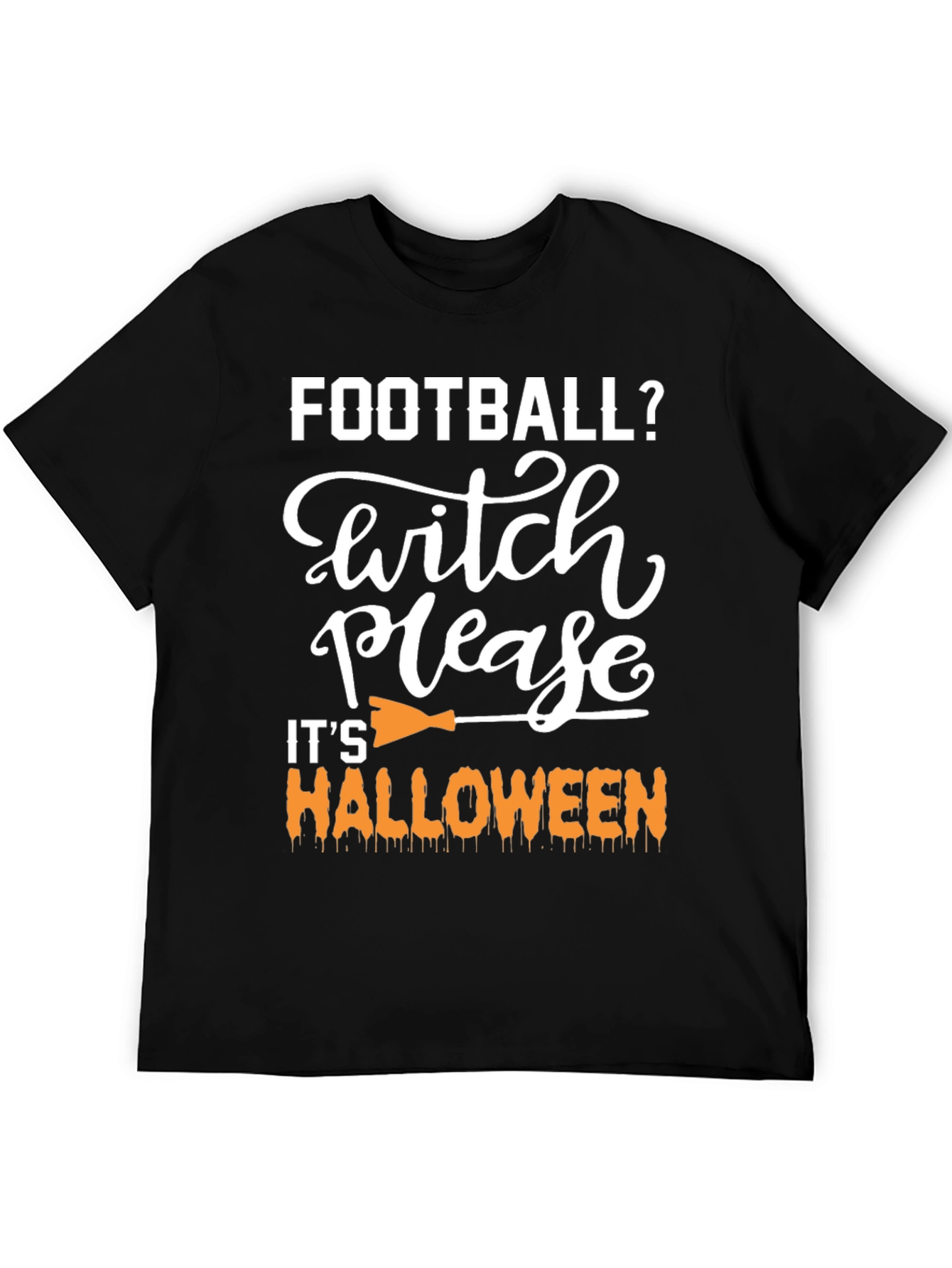 Football Witch Please Halloween Graphic Tee