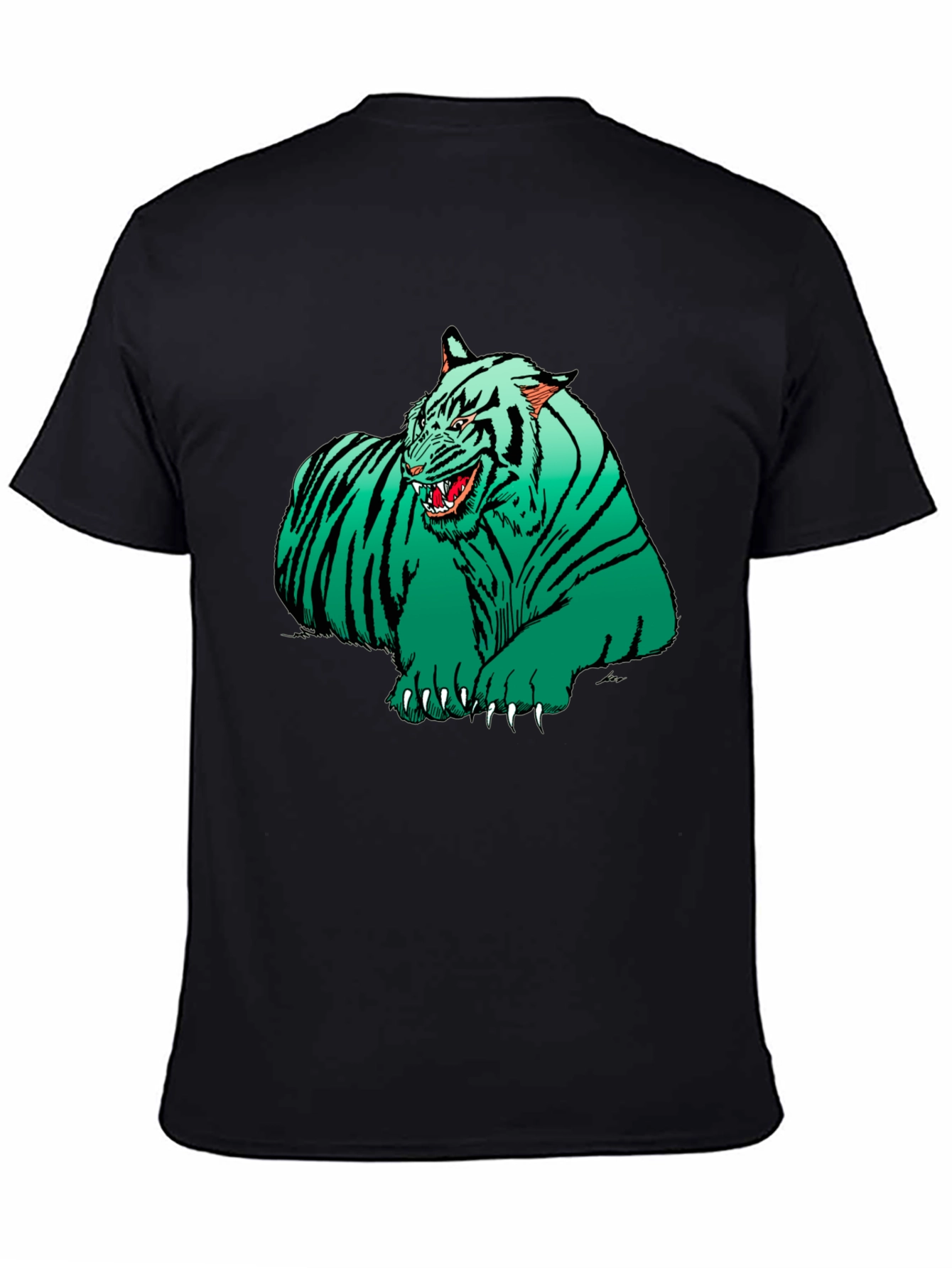Green Tiger Graphic T-Shirt